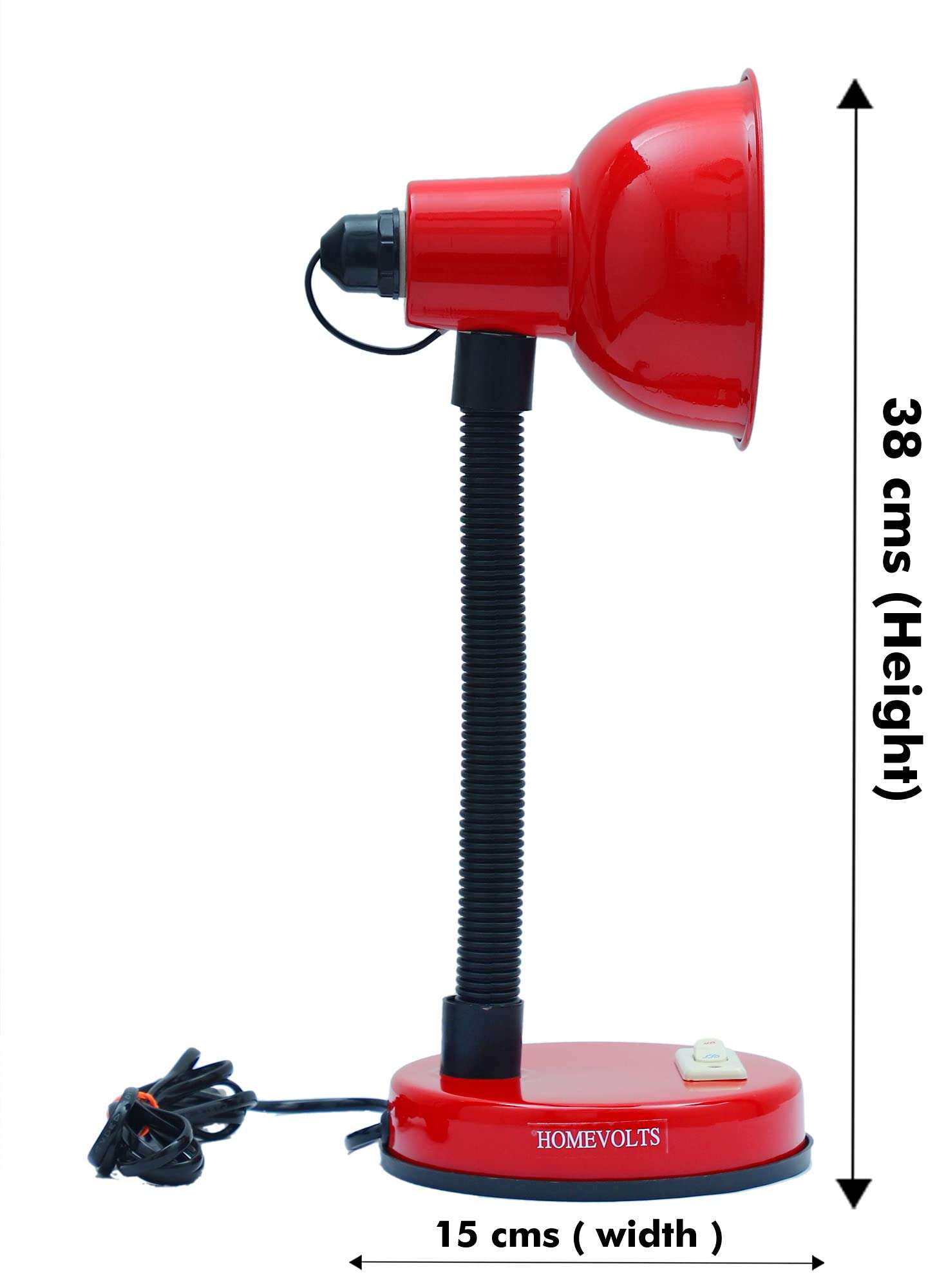 HOMEVOLTS Reading and Studying Desk Table Lamp (Red) 4