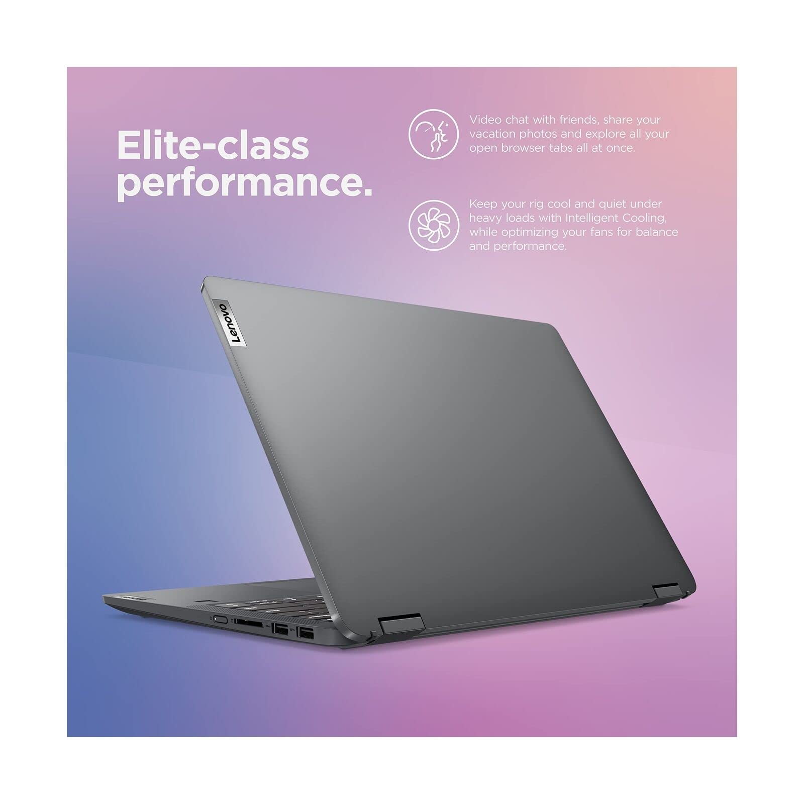 Lenovo IdeaPad Flex 5 2-in-1 14'' FHD Touchscreen Laptop, 6-Core AMD Ryzen 5 5500U(Beats i7-1165G7), WIFI6, Backlit KB, Fingerprint, W/Stylus Pen, Win11 Home (16GB|512GB SSD), Storm Grey 3