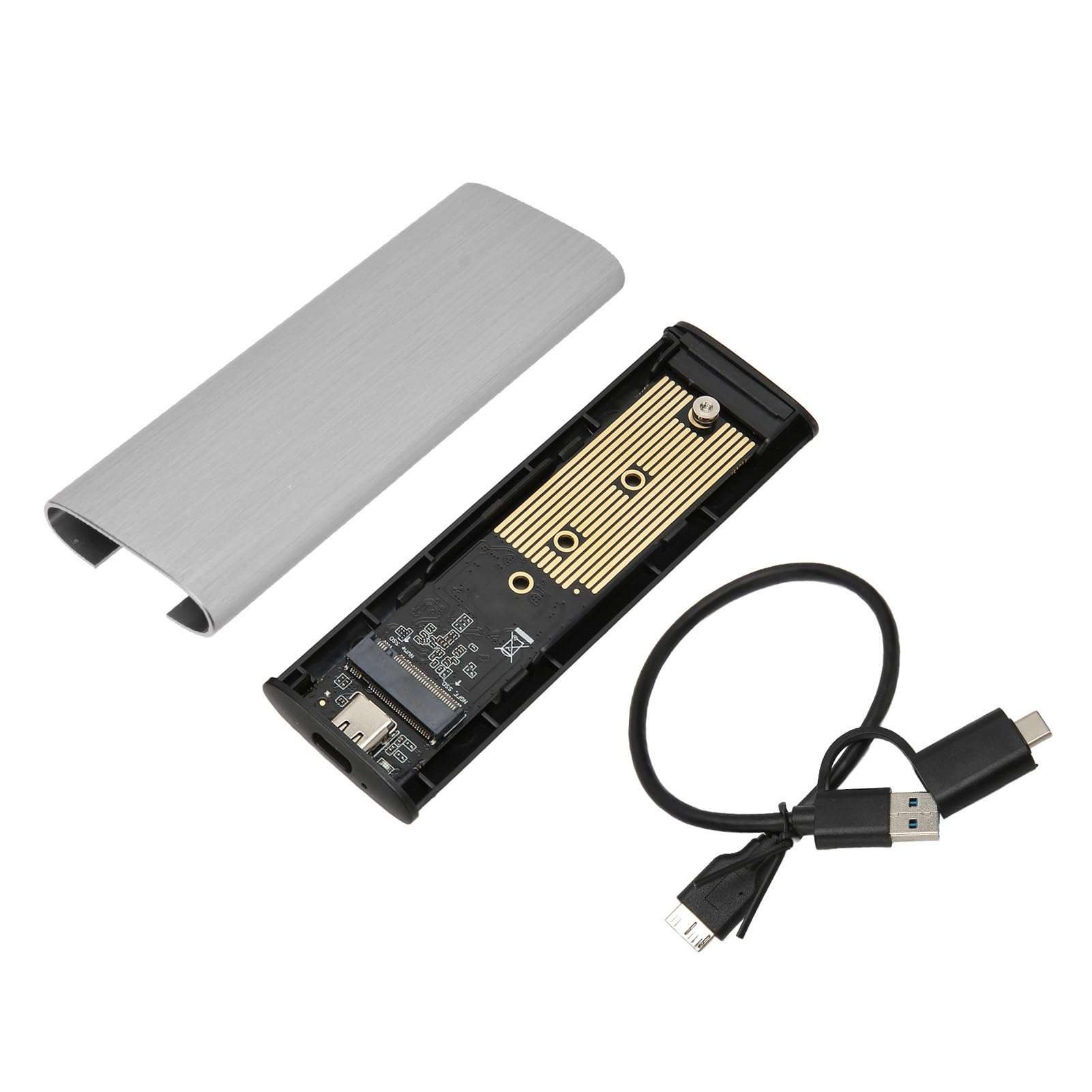 Aluminum Alloy SSD Enclosure, Tool Free 10Gbps Solid State Drive External Enclosure M.2 Nvme PCIE NGFF Portable for 2260 for 2230 (#1) 6