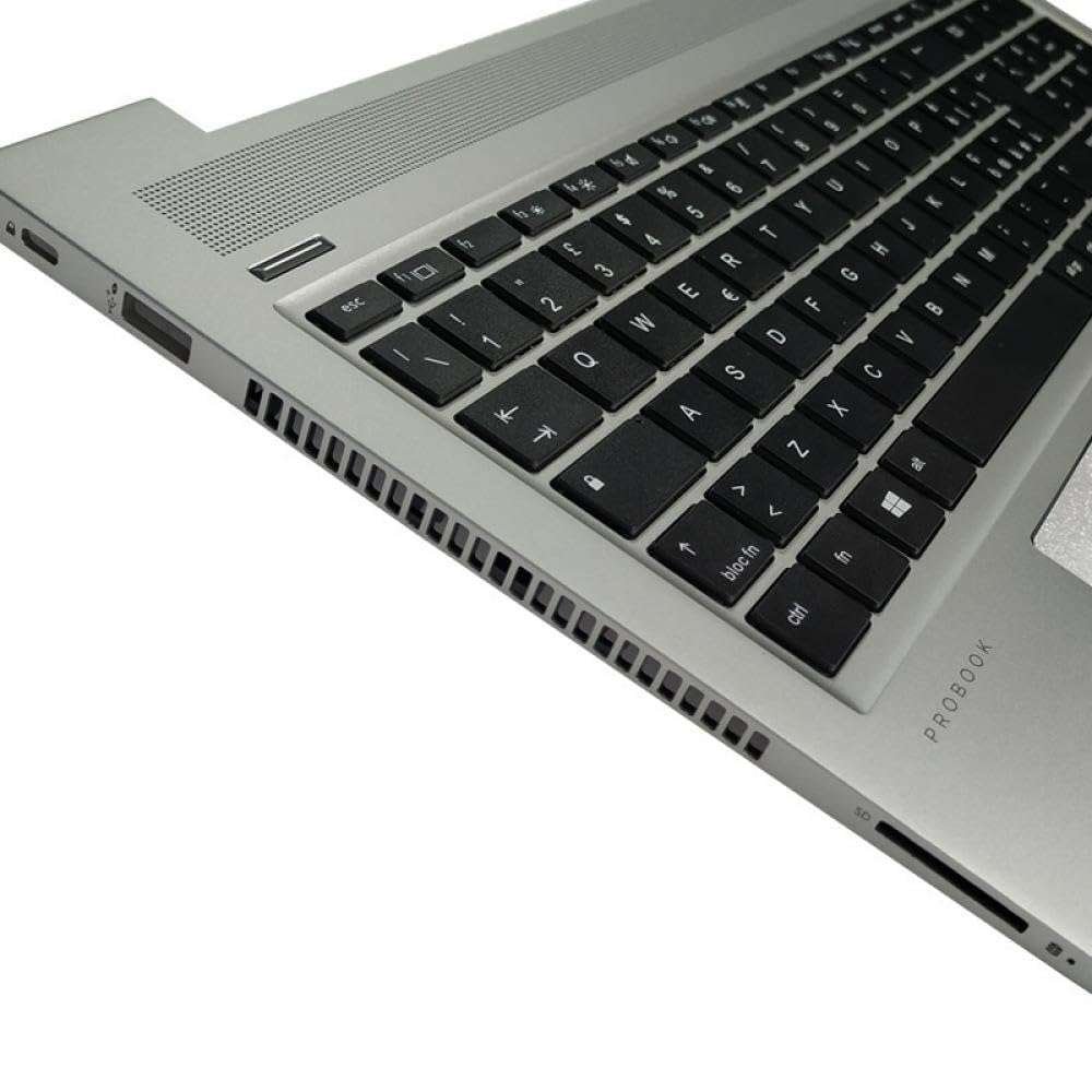 HYtdEGV UK Spanish Italian Keyboard Compatible with ProBook 15 450 G6 455 G6 455R G6 450 G7 455 G7 455R G7 with Palmrest Upper Cover(UK NO Backlit) 6