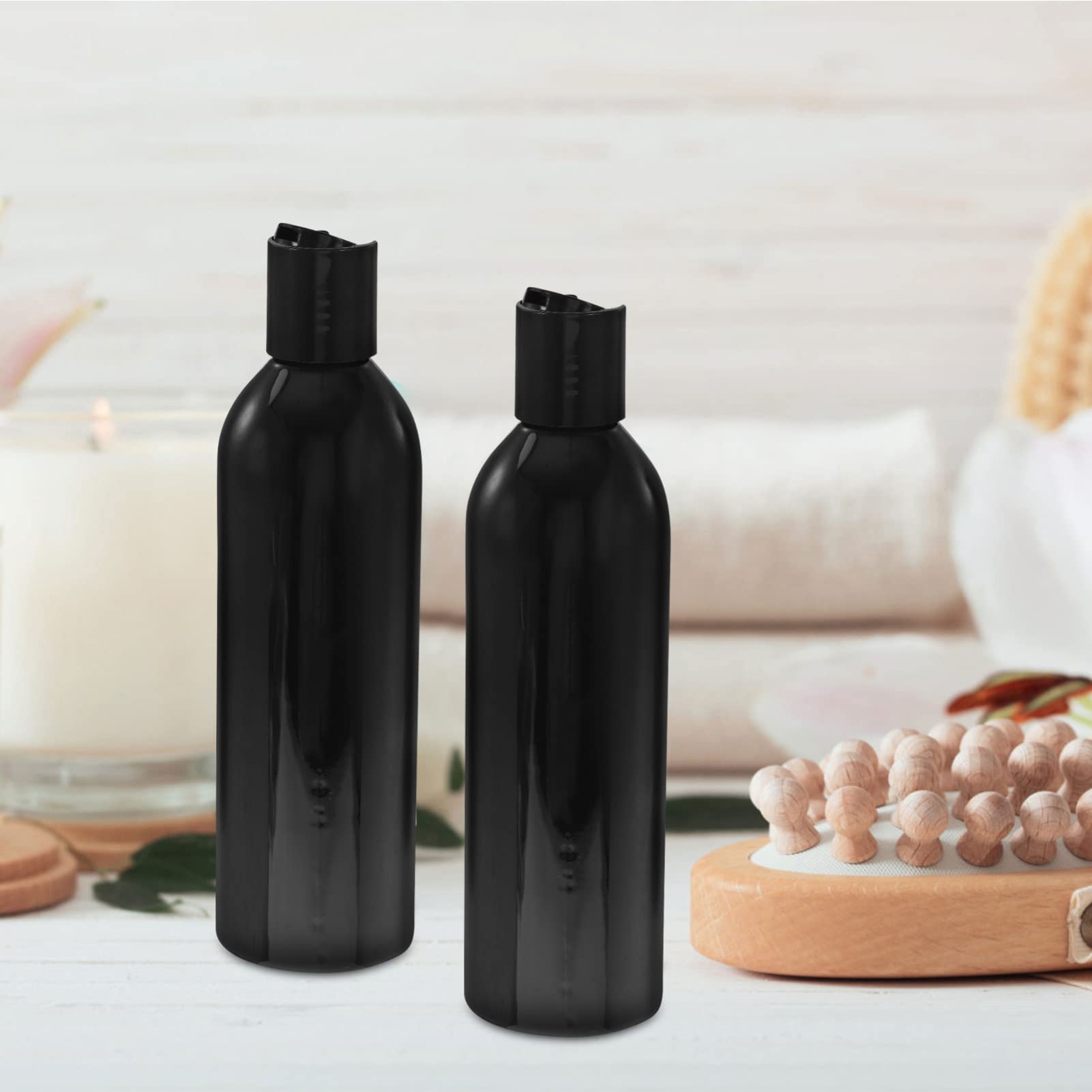 6pcs 250ml Plastic Empty Bottles Press Type Lid Travel Bottles Refillable Containers for Shampoo Lotion /974 5