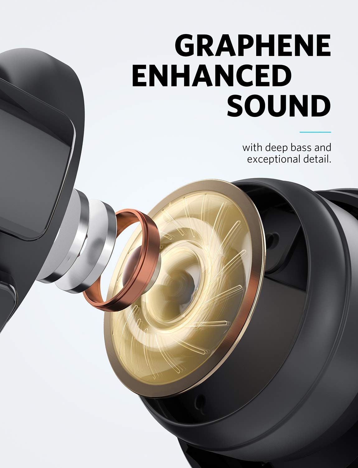Soundcore Anker Liberty Air True-Wireless Earphones with Charging Case, Bluetooth 5, 20 Hour Battery Life, Touch Control Earbuds, Graphene Enhanced Sound, Noise-Cancelling Microphones, and Secure Fit 2