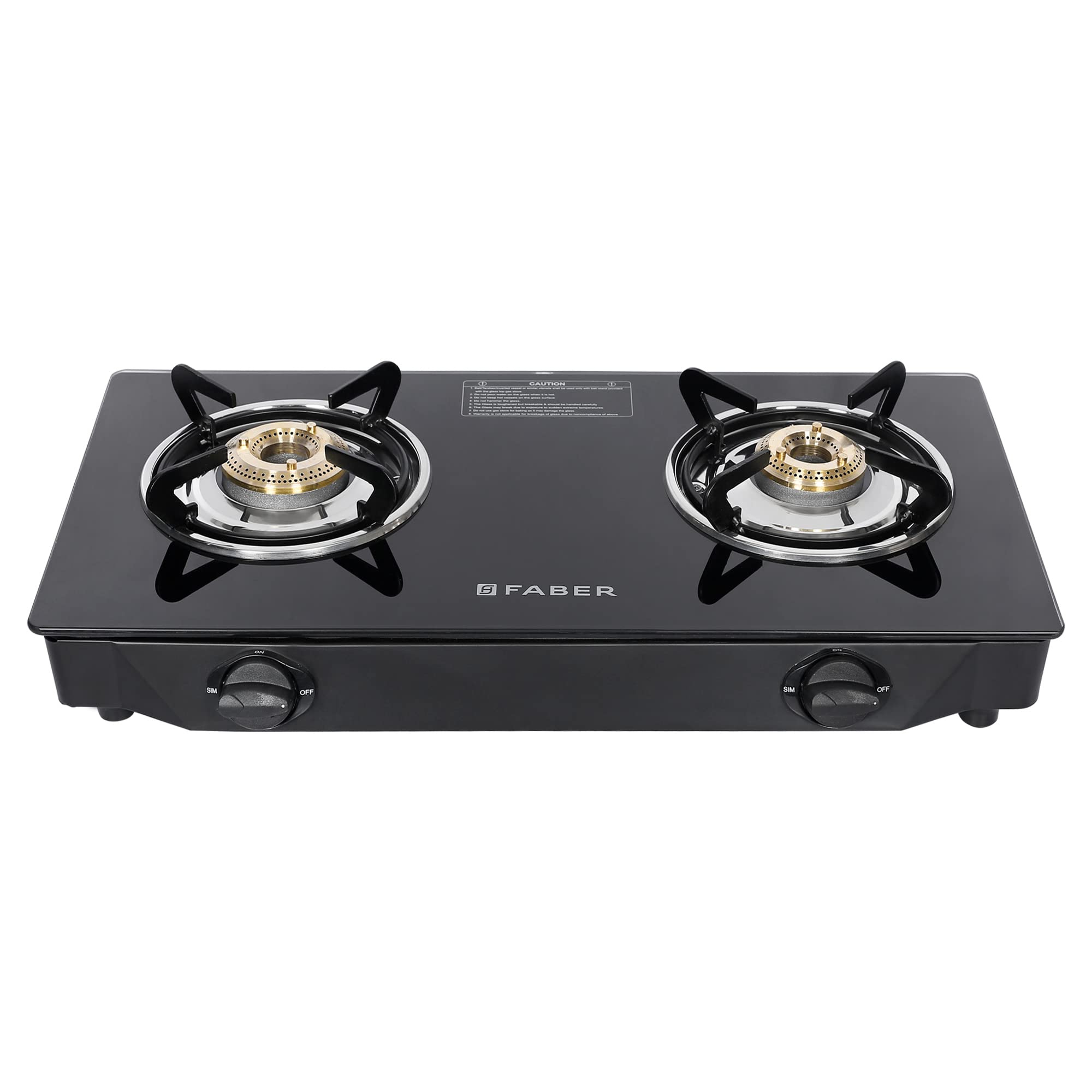 Faber 2 Burner gas stove (ARROW 2BB BK) Manual Ignition, Black 1
