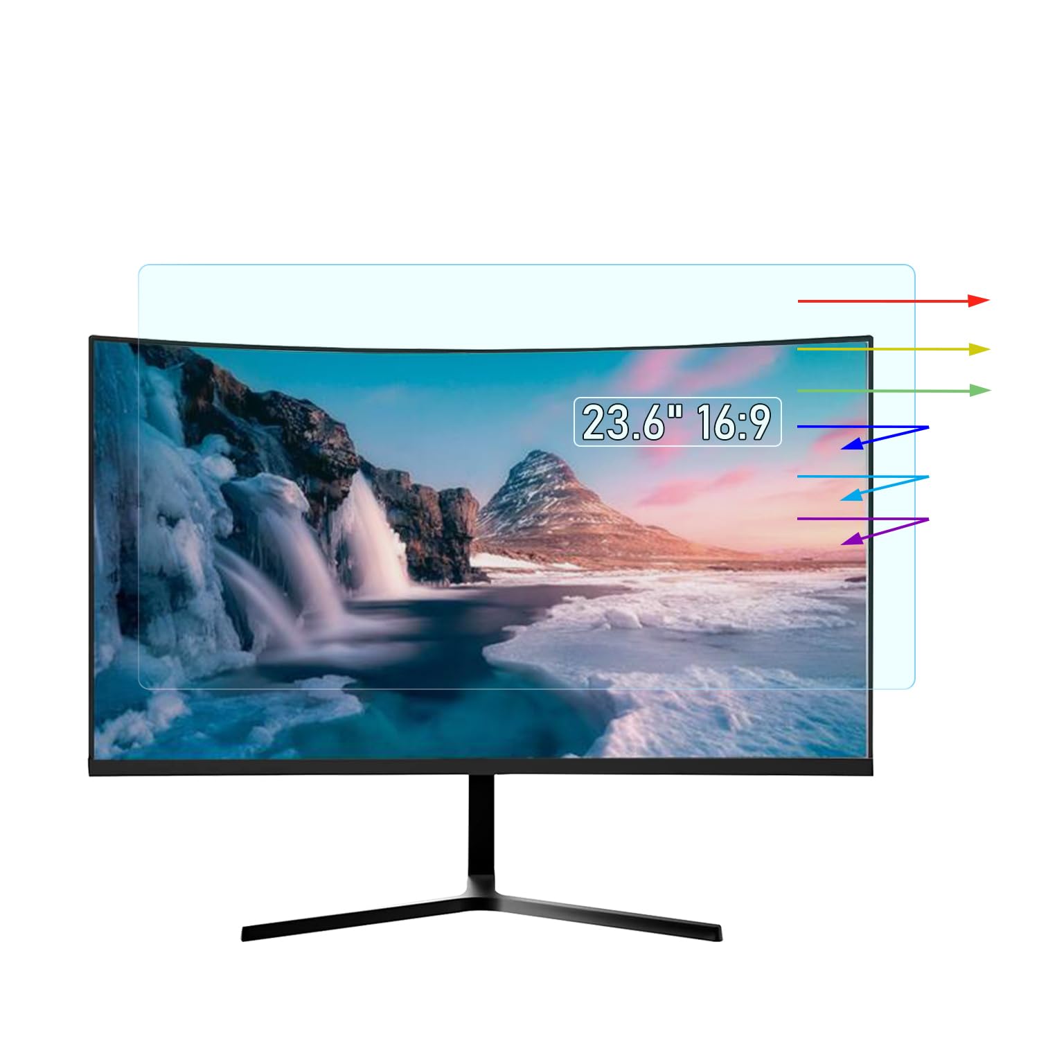 YINOVEEN 23.6 Inch Anti Blue Light Screen Protector for Universal Diagonal 23.6" With Aspect Ratio 16:9 Sceptre/LG/Dell/HP/Acer/ViewSonic/ASUS/Aoc/Samsung Widescreen Monitor Protection Eyes Filter