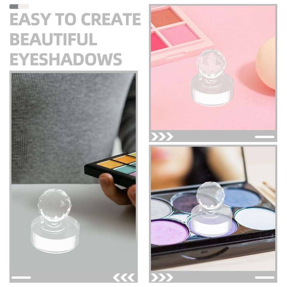 minkissy 2pcs Eyeshadow Pressing Tool Eyeshadow Platen Tool Eye Shadow Palette Repairing Tool for Blusher, Highlighter, and Eyeshadow Application (Round *2) 5