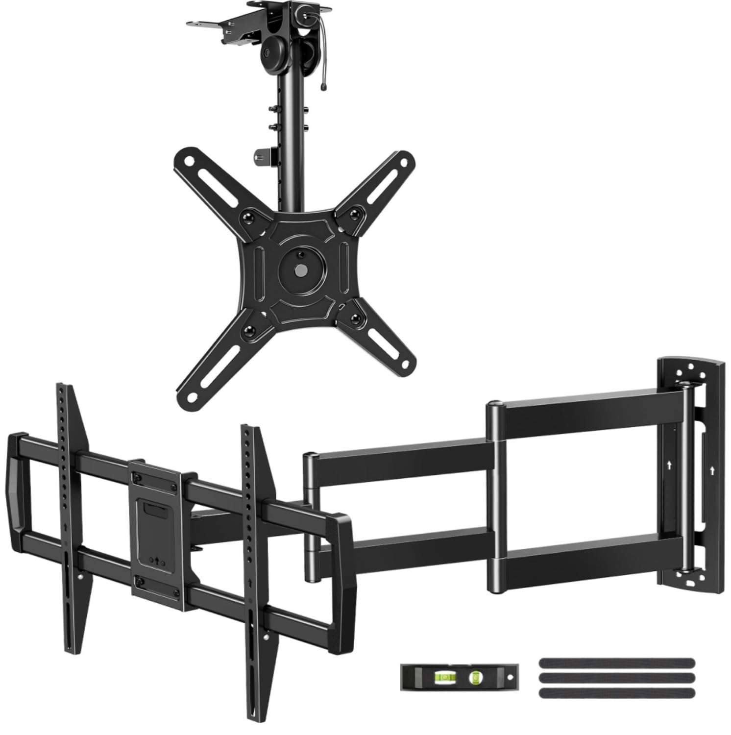 ELIVED Flip Down Ceiling TV Mount for Most 14"-40" TVs 360° Swivel Height Adjustable, Long Arm TV Wall Mount for Most 32-75 Inch TVs, 37.9 Inch Long Extension Corner TV Mount 1