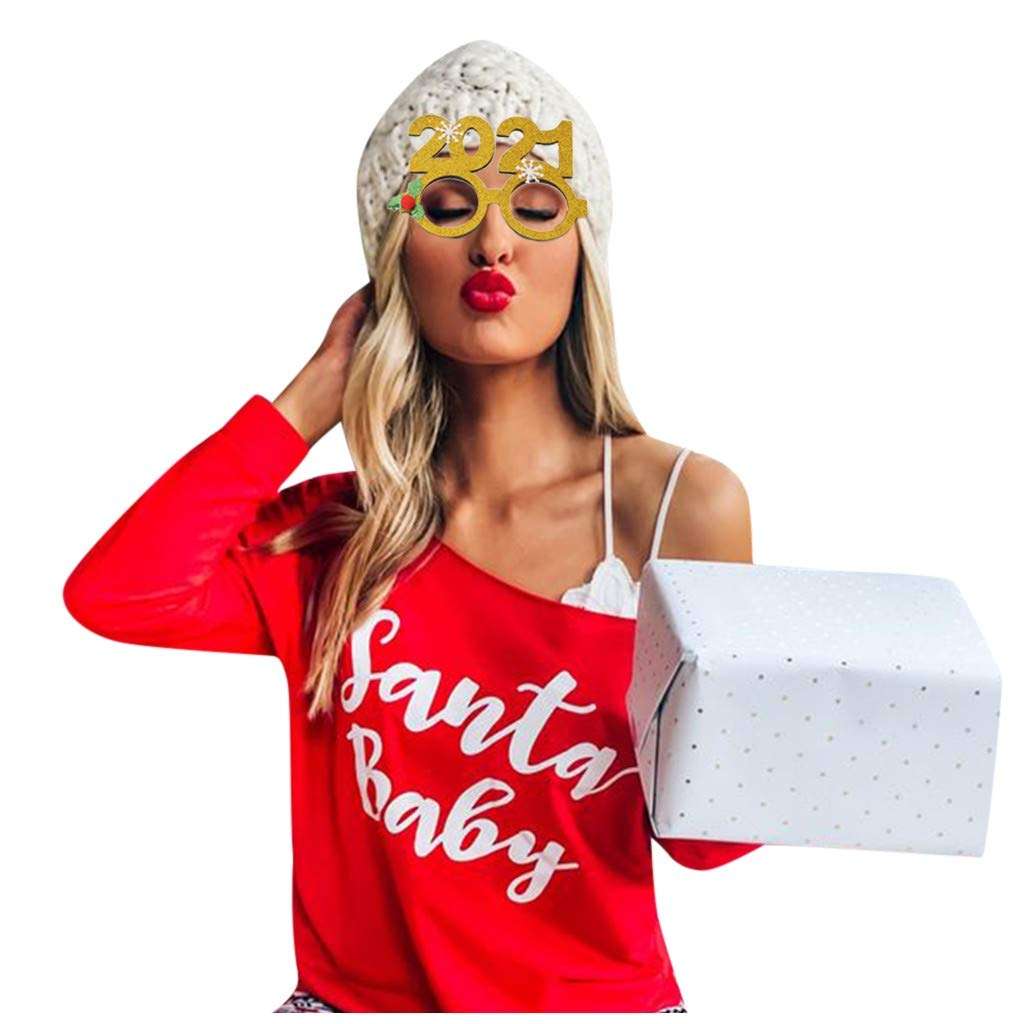 Fammison Holiday Glasses Christmas Party Glasses Frames with Designs for Christmas Parties,Holiday Favors 4