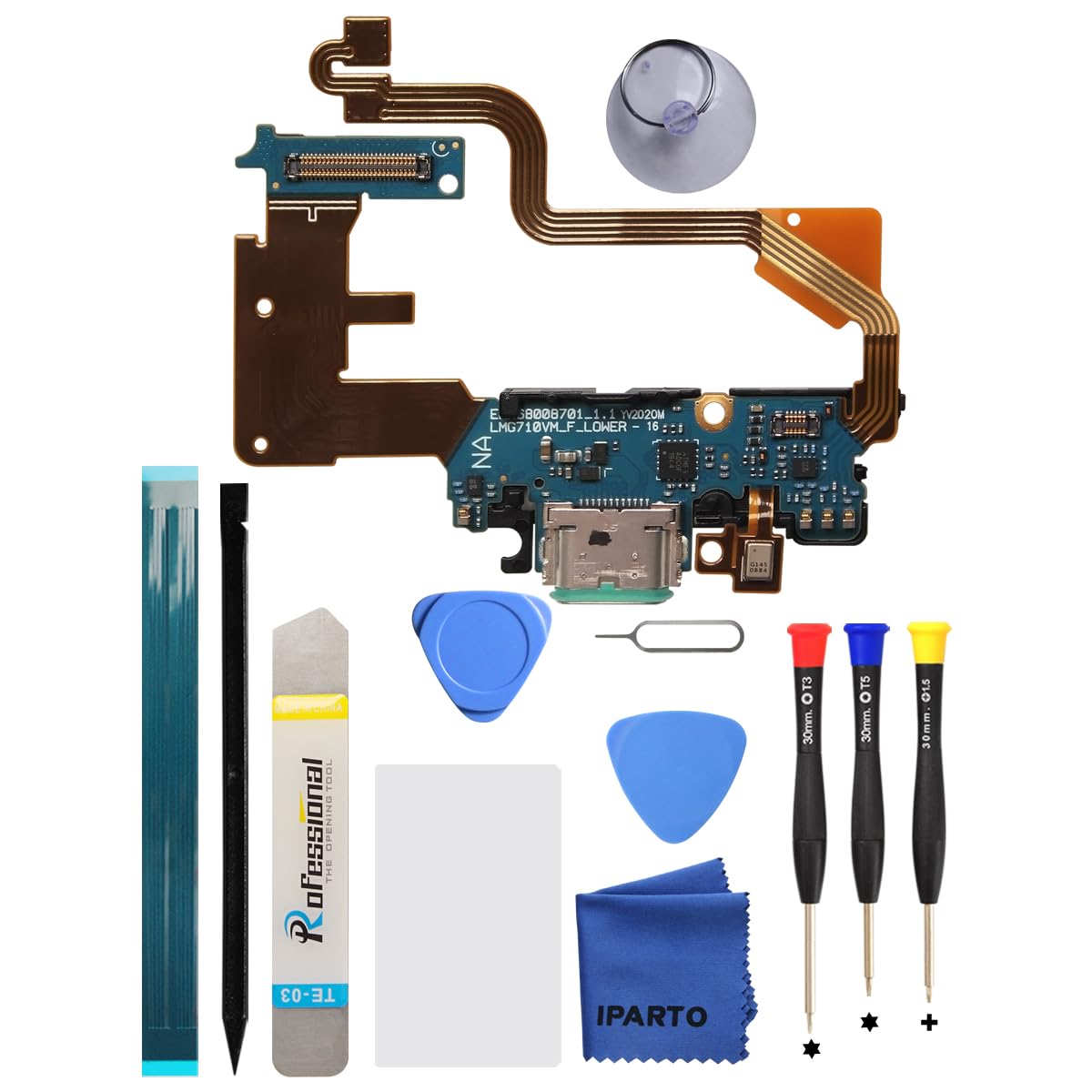 iParto Charging Port Replacement Kit for LG G7 ThinQ G710 USB Flex Dock Connector Charging Flex Replacement with Tools 1