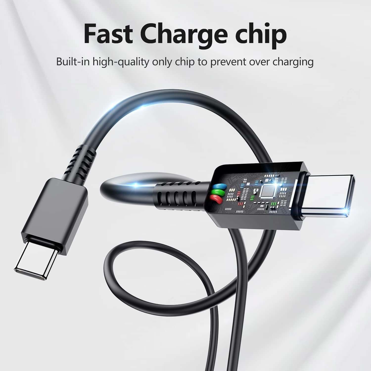 1 Pack-for Samsung Galaxy S23 S22, S21, Note 20 Fast Charging Type C,25w USB C Super Fast Charger Type C Wall Charger Block Android Phone Cable for Samsung Galaxy S20 Plus Ultra 6ft Black 4