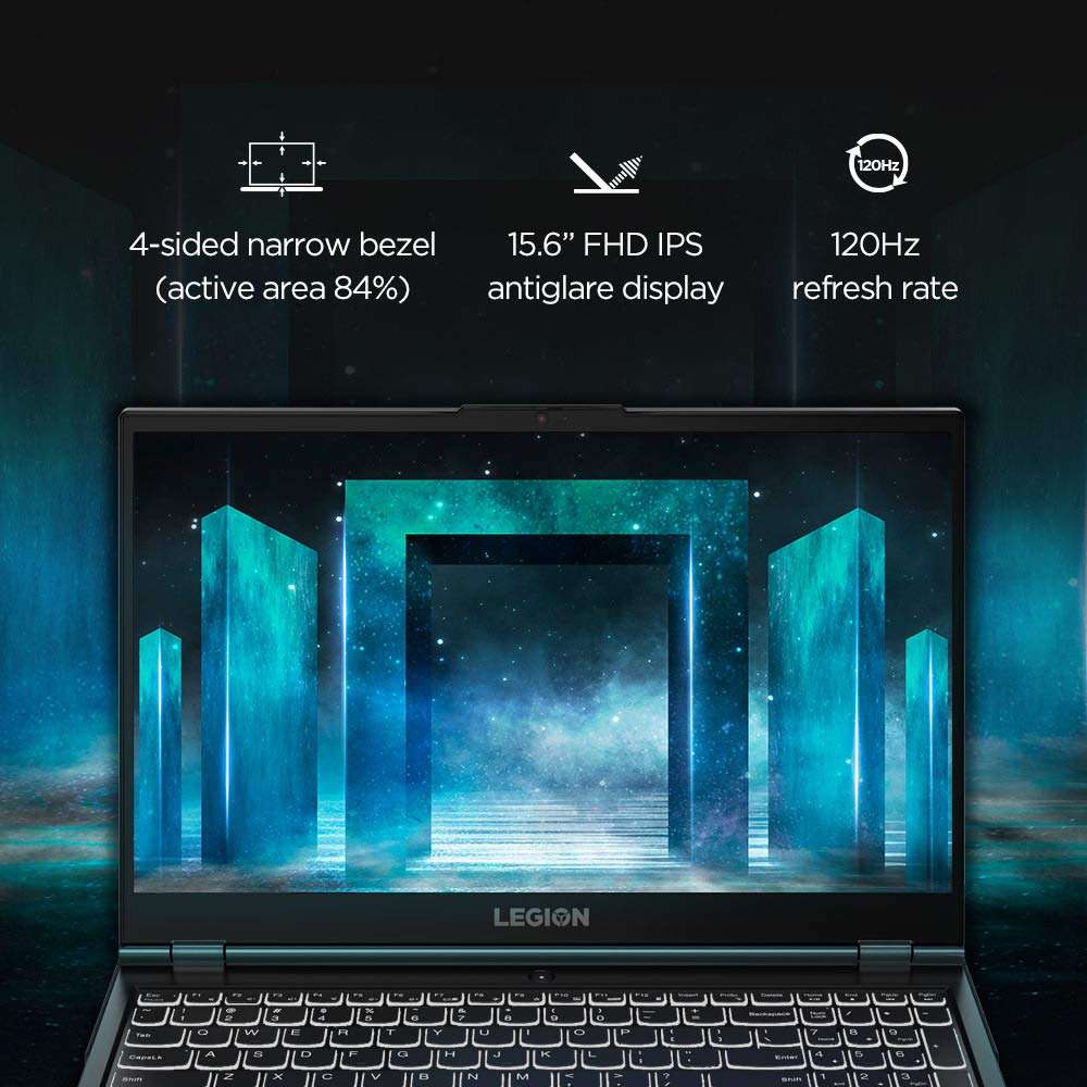 Lenovo Legion5 10th Gen Intel i5 15.6" (39.62 cms) FHD IPS Gaming Laptop(8GB/1TB HDD/256GB SSD/Win10/120 Hz/NVIDIA GTX 1650Ti 4GB GDDR6/Phantom Black/2.3Kg), 82AU00KGIN 15.6" Laptop Sleeve 3
