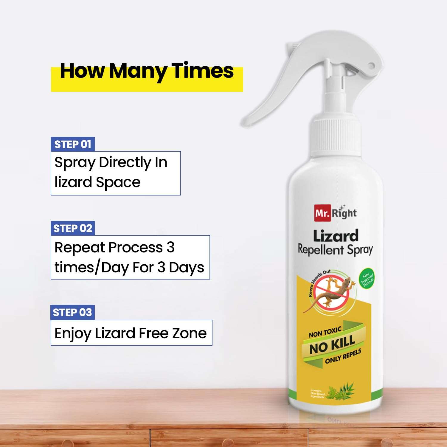 Mr. Right Herbal Lizard Repellent Spray (200 ml) 6