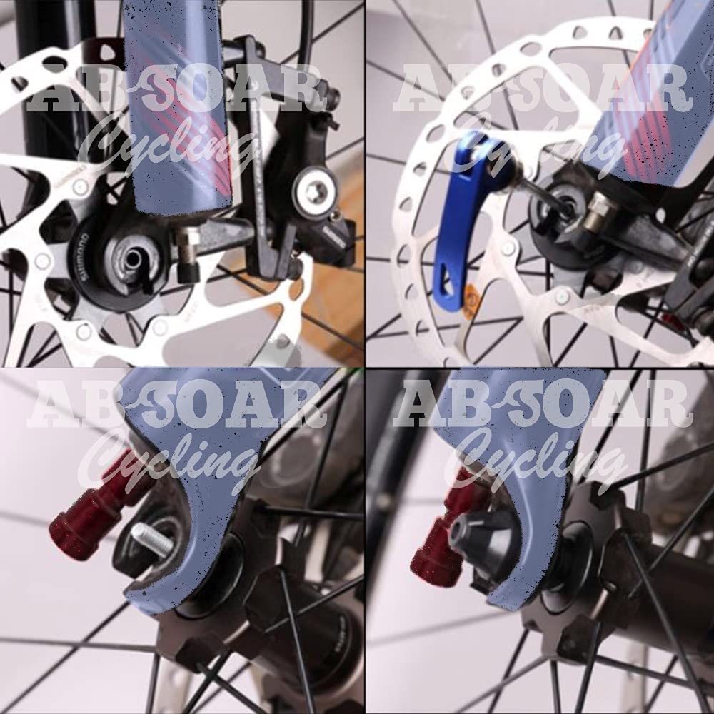 ABSOAR Cycling Silver Bike Skewers Quick Release Front Rear QR City Road Mountain Bike MTB BMX F100/ R135 mm fits City Bike F110/ R148 150 mm Road Mountain Bike, Silver, 1 Pair 6