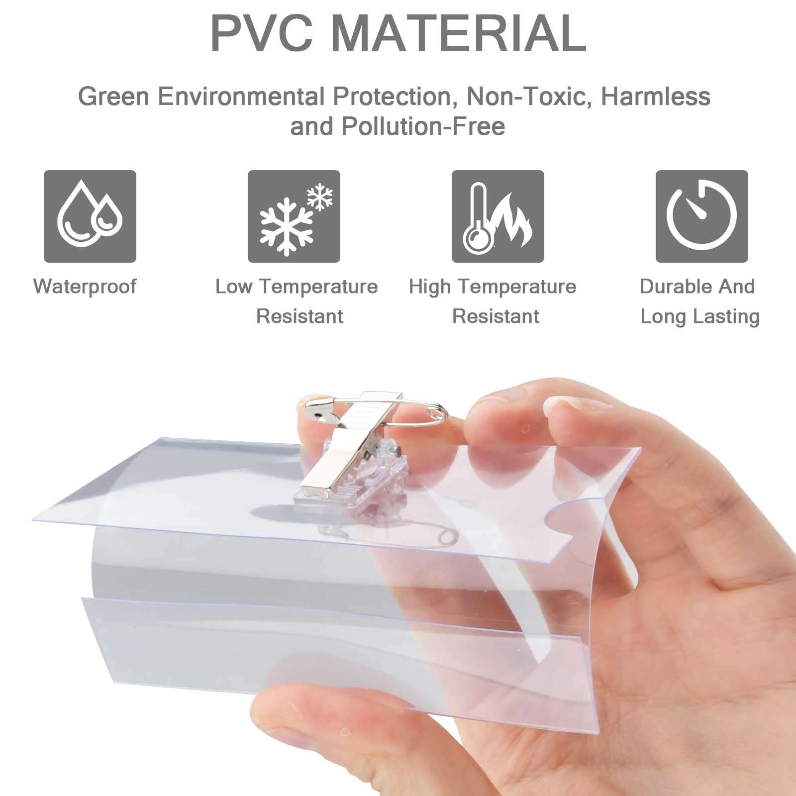 100 PCS Name Badges, Name Badges with Crocodile Clip and Safety Pin, Clear Holders Name Tags with Pins Horizontal ID Card Holder idea for School, Colleges, Offices, Corporate Event 4