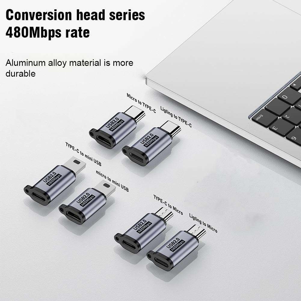 ETZIN USB C to Mini USB Adapter, Type C Female to Mini USB 2.0 Male Convert Connector Support Charge & Data Sync Compatible GoPro Hero 3+, MP3 Players, Dash Cam, Digital Camera,etc-EPL-1174TC 6