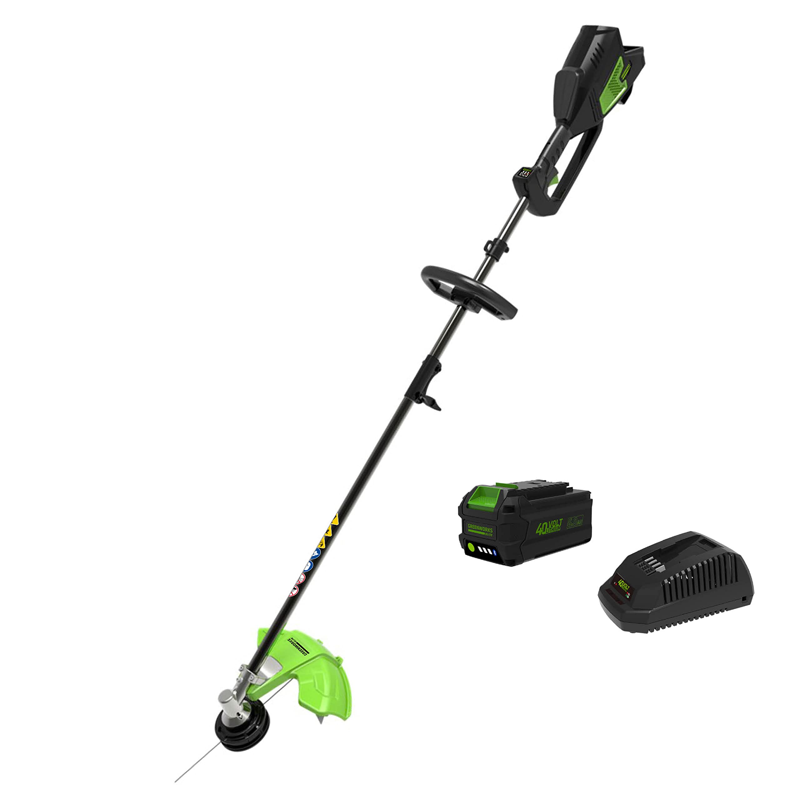 Greenworks 40V 14 inch (Attachment Capable) String Trimmer, 6.0Ah Battery and Charger Included ST-140-A 2