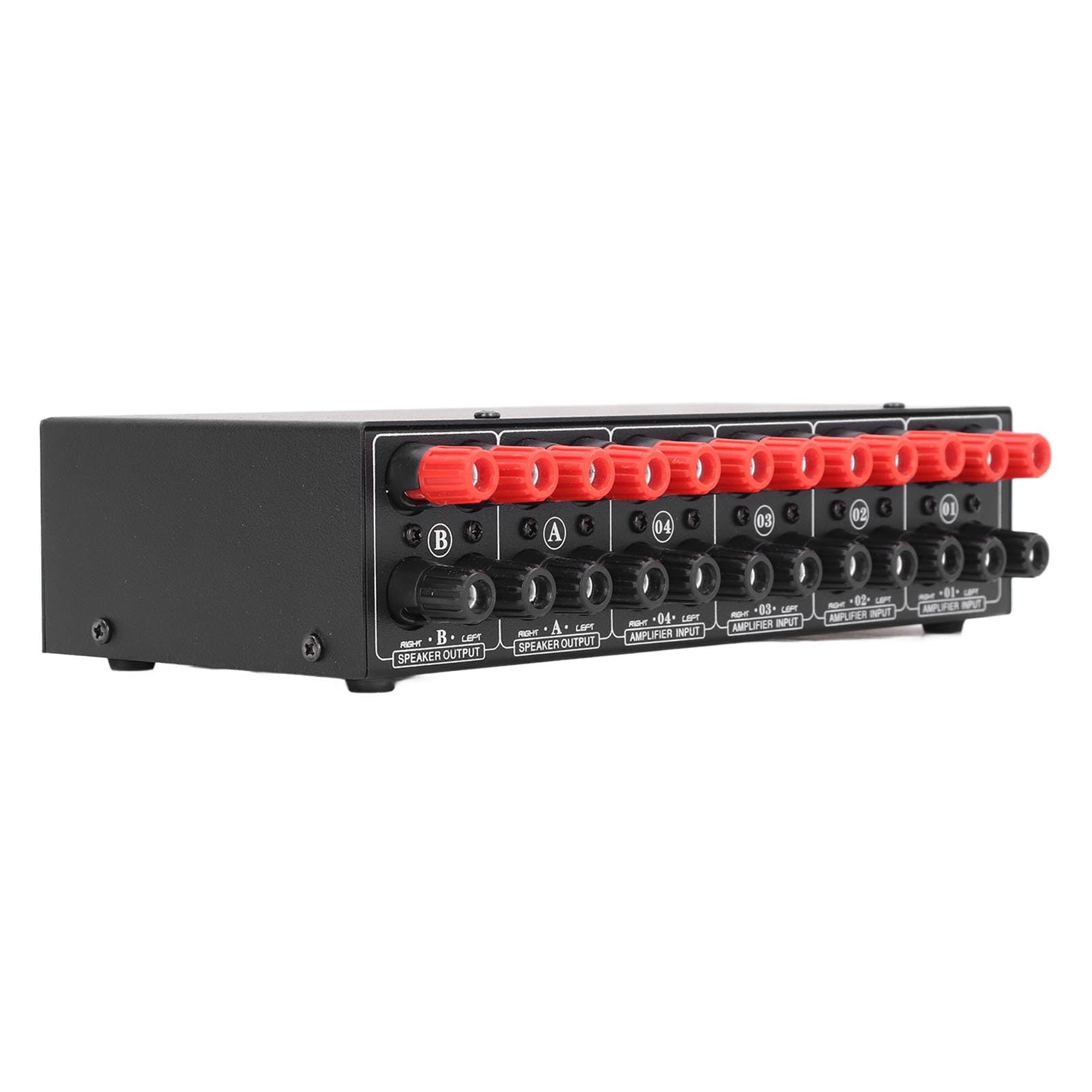 Passive Selector Switch 4 Amplifier in 2 Speaker Out Selector Box for Music Playing Selection of Input Output Can Stable Without Switching Your Delivered Clarity Allowing 6