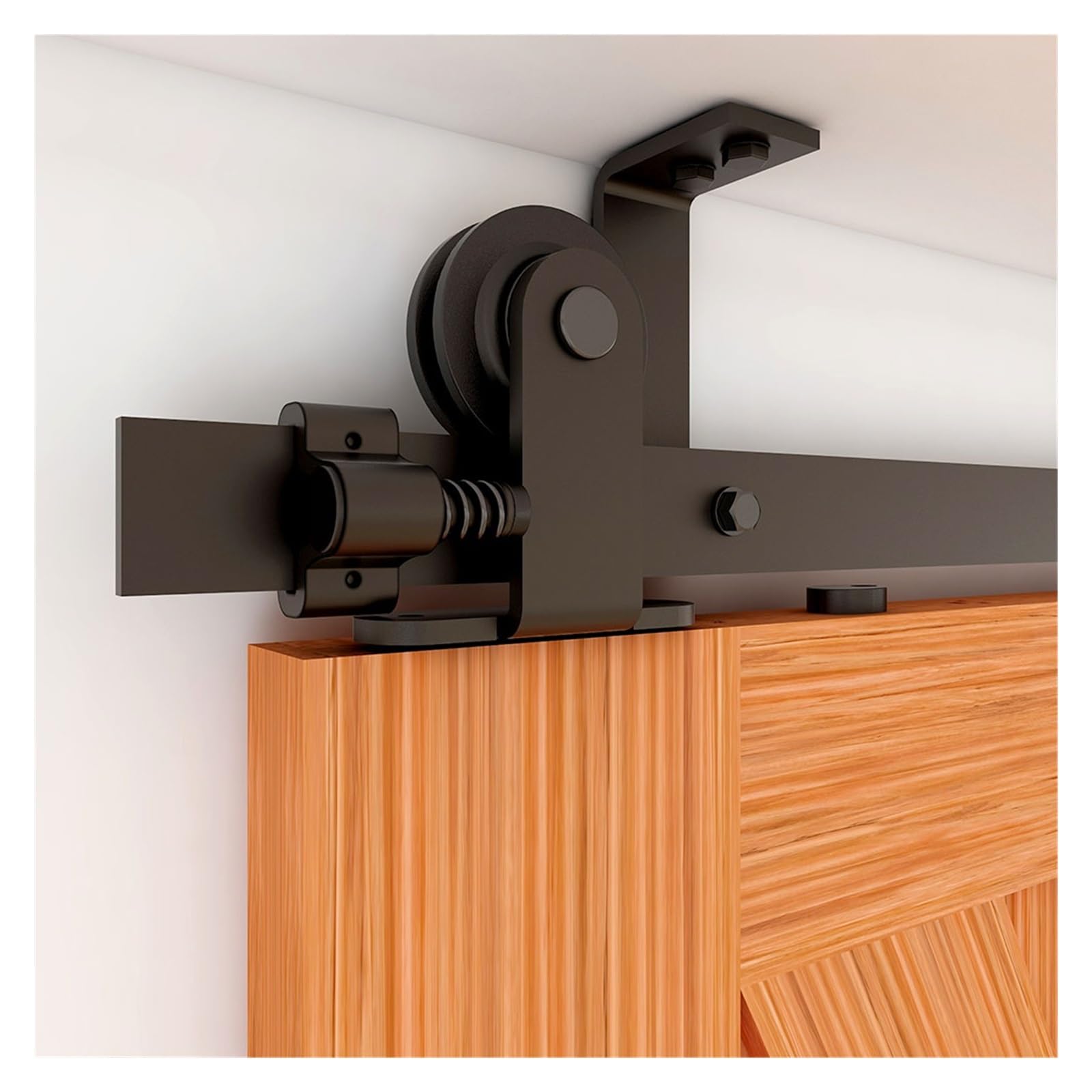 Ceiling Sliding Door Rail T Shape Roller Barn Door Hardware Kit, Rail Sliding Door for Interior Sliding Barn Door - Sliding Door Kit(7.3FT-223CM)