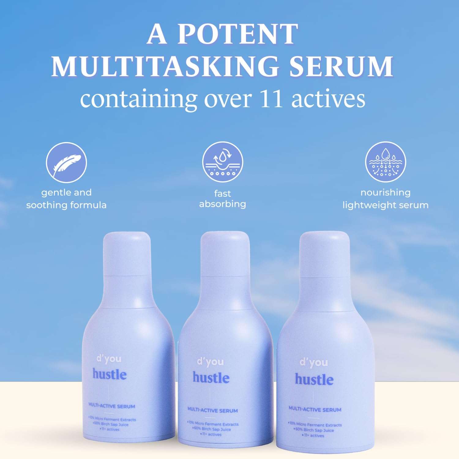 d'you Hustle Multiactive Vitamin C Face Serum with Niacinamide & Hyaluronic Acid | Serum for Men & Women | 30ml 5