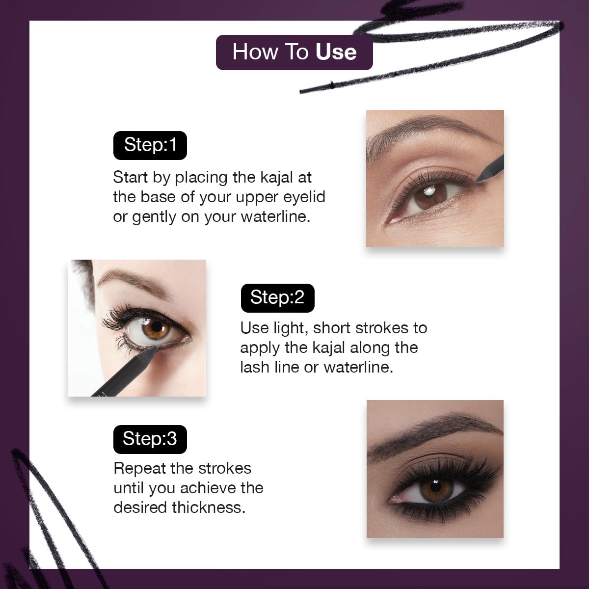 Hilary Rhoda Kajal & Sketch Eyeliner (Deep Black, 1.2 g) 5