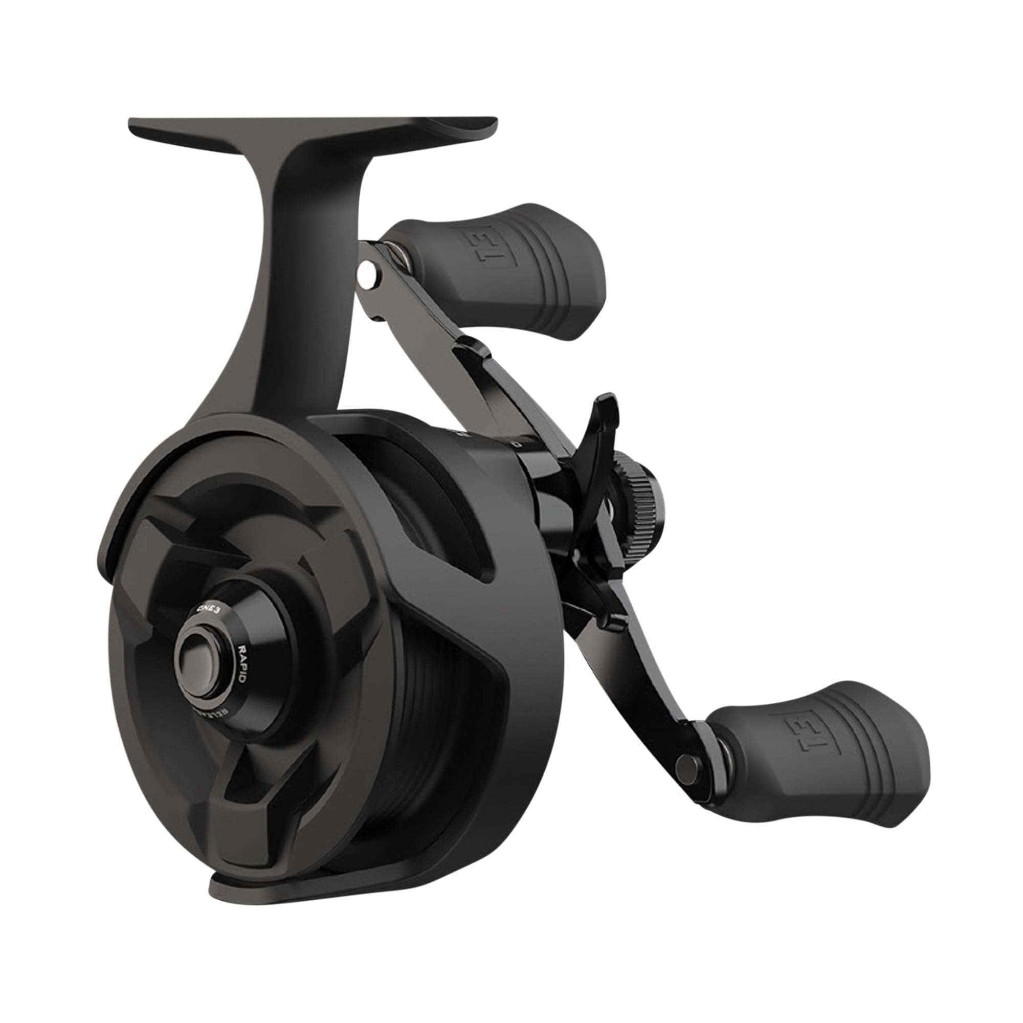 13 FISHING - Descent - Inline Ice Fishing Reel - 2.7:1 Gear Ratio - Left Hand Retrieve (Gen 2) - D2-2.7-LH, Black 5