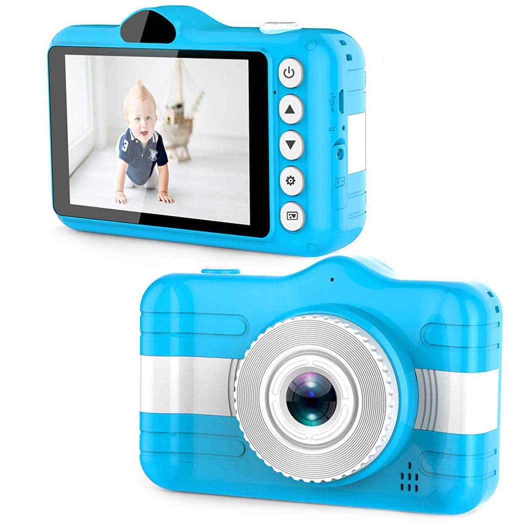 Ubersweet® Imported Kids Digital Camera Fun 32GB Dual Lens Kids Photo Camera Video Camera with Lanyard Sticker Kids Digital Cameras_142777 6