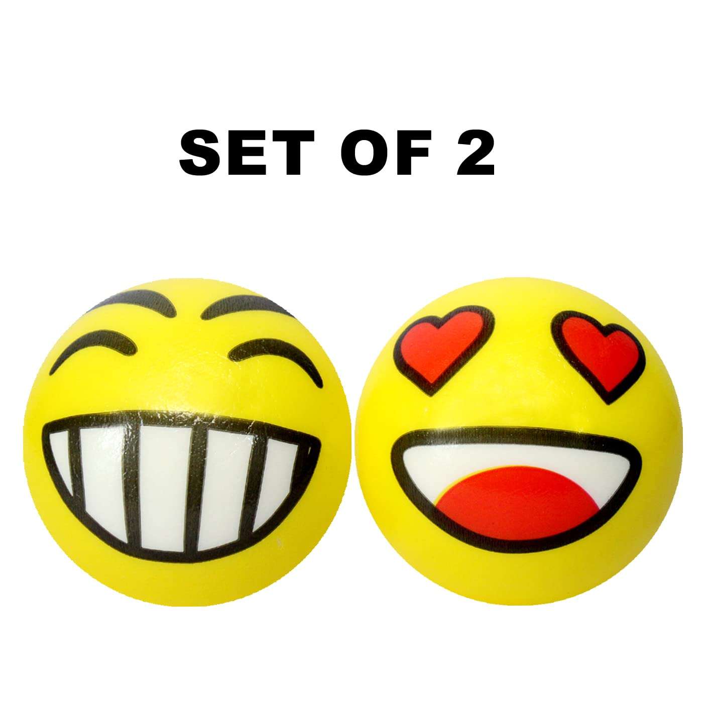 Raaya Emoji Stress Balls Slime Ball Squishy Stress Ball Toys for Anxiety Relief for Kids and Adults (Multicolor) (Set of 2) 3