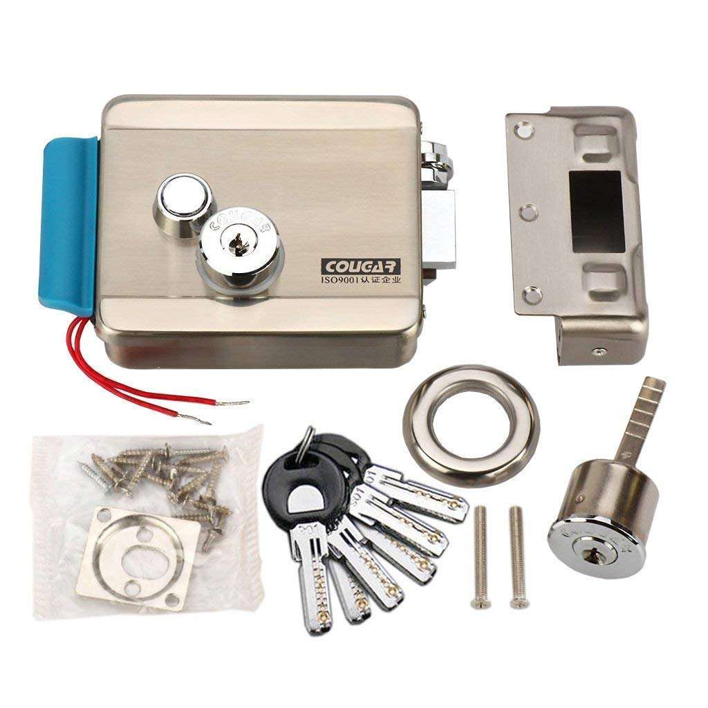 AMOCAM Video Intercom System, 7 Inches Monitor Video doorphone Doorbell System, + Electric Door Lock + 150FT RVV4 Wire/Cable 6