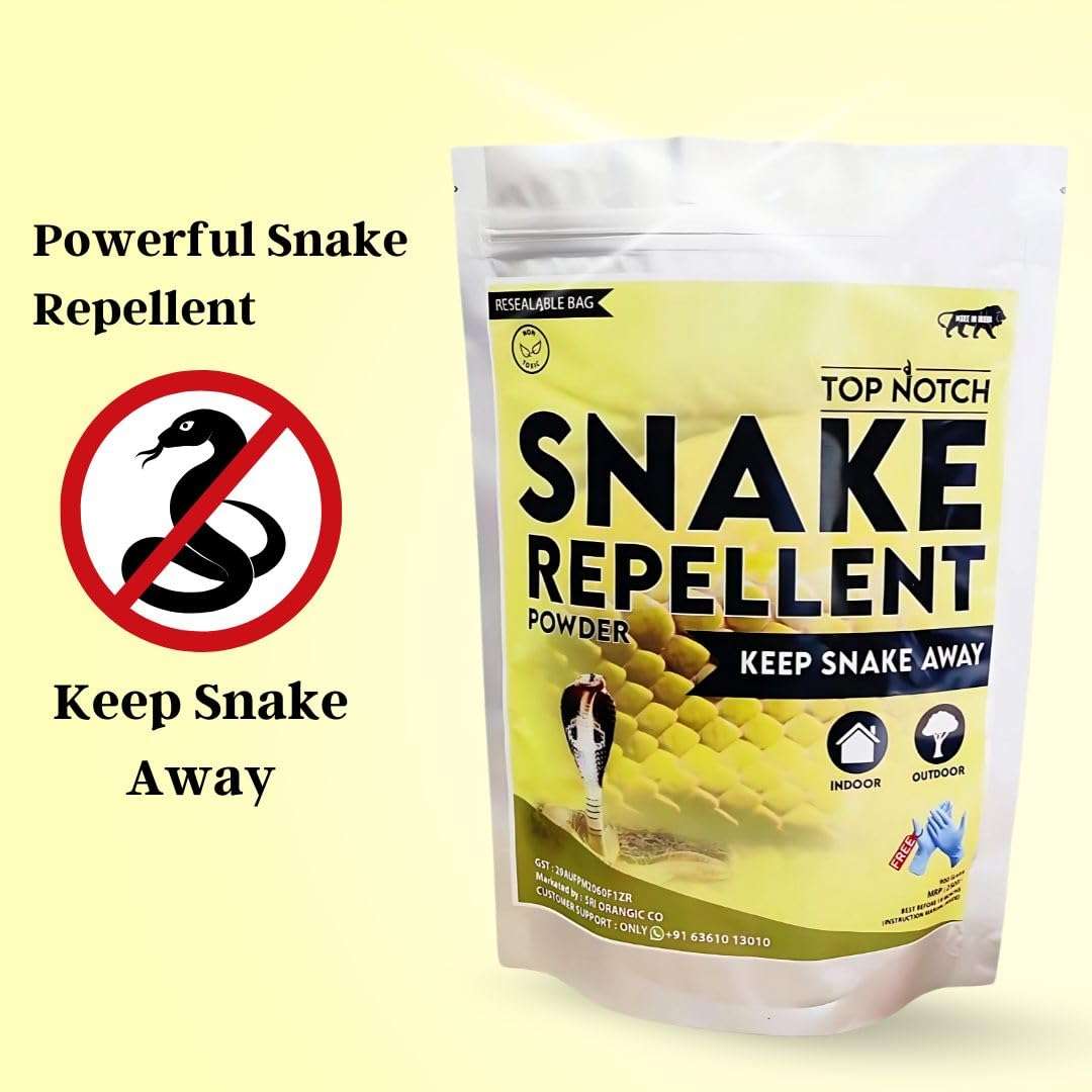 TOP NOTCH Snake Repellent Powder Most Powerful Instantly Effective With long Lasting Duration, Free Pair of Gloves With Product 5