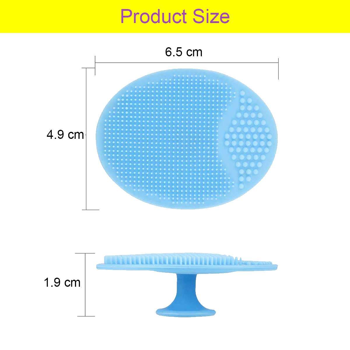 Syga 1 Pieces Facial Cleansing Pads, Soft Silicone Face Scrubbers Exfoliators Face Blackhead Removing Massage Tool (Assorted Color) 2