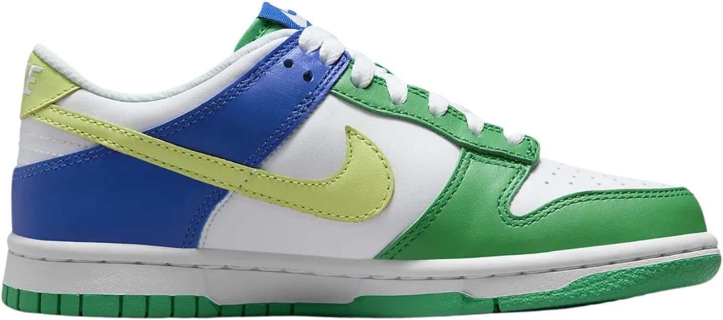 Nike Boy's Dunk Low (Big Kid) Blue Joy/Bright Mandarin/White/Black 4 Big Kid M 2