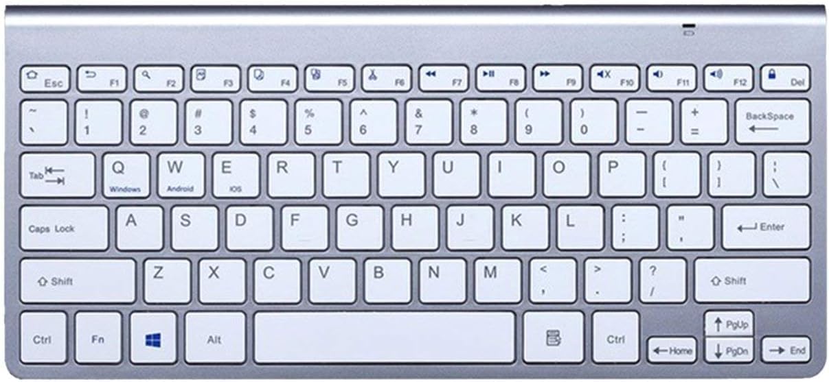 KIZJORYA 2.4G Wireless Keyboard and Mouse Mini Multimedia Keyboard Mouse Combo Set for Notebook Laptop Mac Desktop PC TV - Silver 6