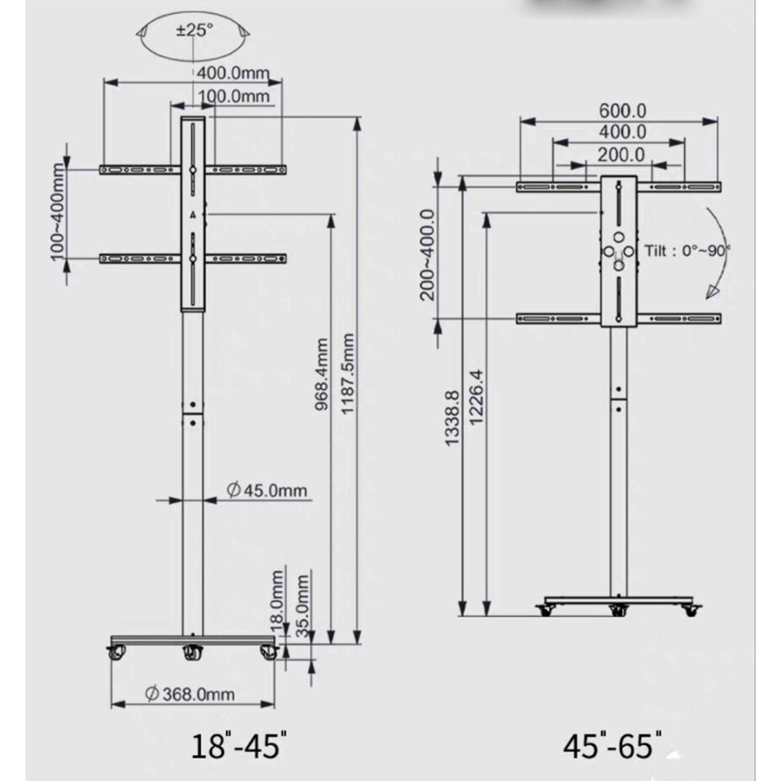 Monitor Mount,tv Wall Mount, TV Floor Stand with Light - LCD TV e Floor Stand, Swivel TV Stand Mount with LED Lights, with Cable Management 3