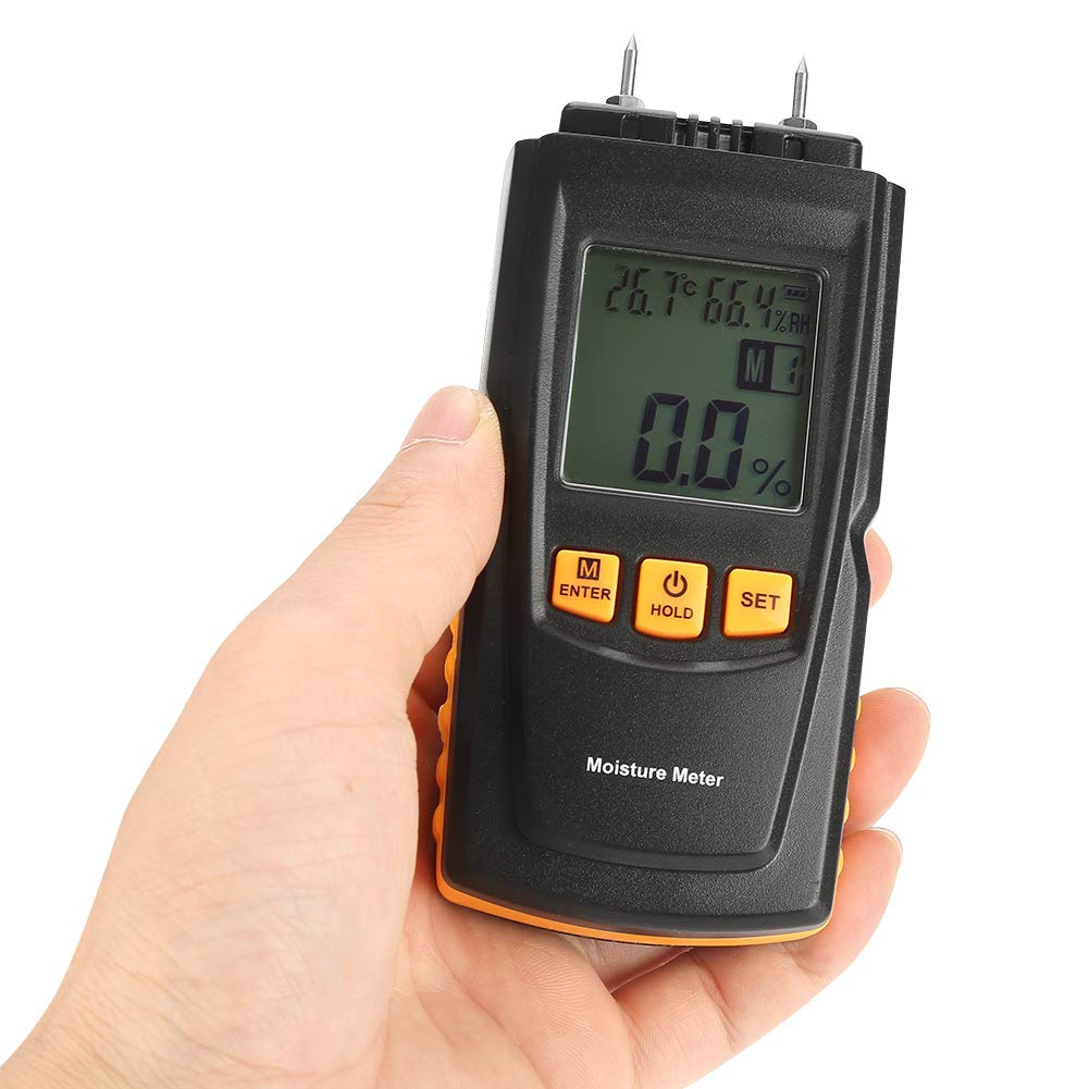 Moisture Meter, Fydun Digital Wood Hygrometer Humidity Tester GM610 Digital LCD 2 Pin Wood Moisture Meter Tester Timber 6