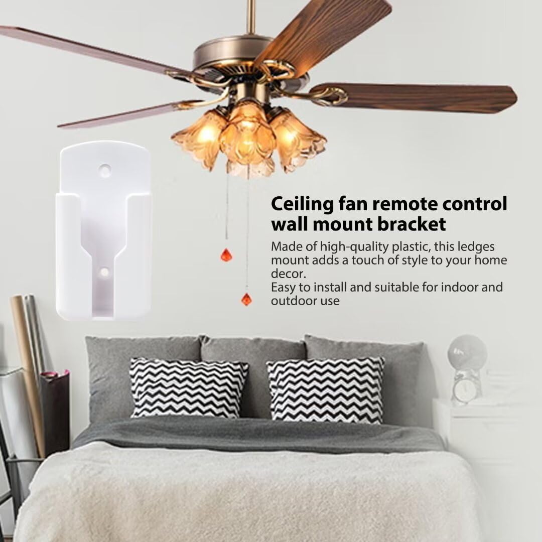 YIRVAHERE Ceiling Fan Remote Wall Mount Holder Fit for Hunter & for Casablanca Fan Remote K6711-01 Remote Control Holder 99795,Black 5