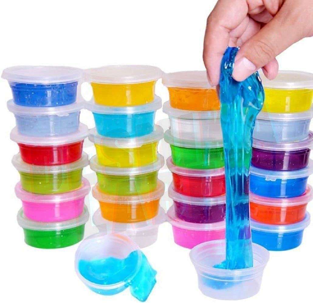 AMTRIX Multicolor Scented DIY Magic Toy Slimy Slime Clay Gel Jelly Putty Set kit Toy for Boys Girls Kids Slime(Pack of 12) 1