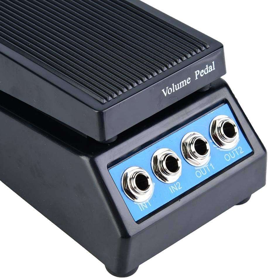 kh Guitar Volume Pedal Guitar Stereo Volume Pedal DJ with Amplitude Adjustment Knob Precise Volume Control Dual Input and Output 6
