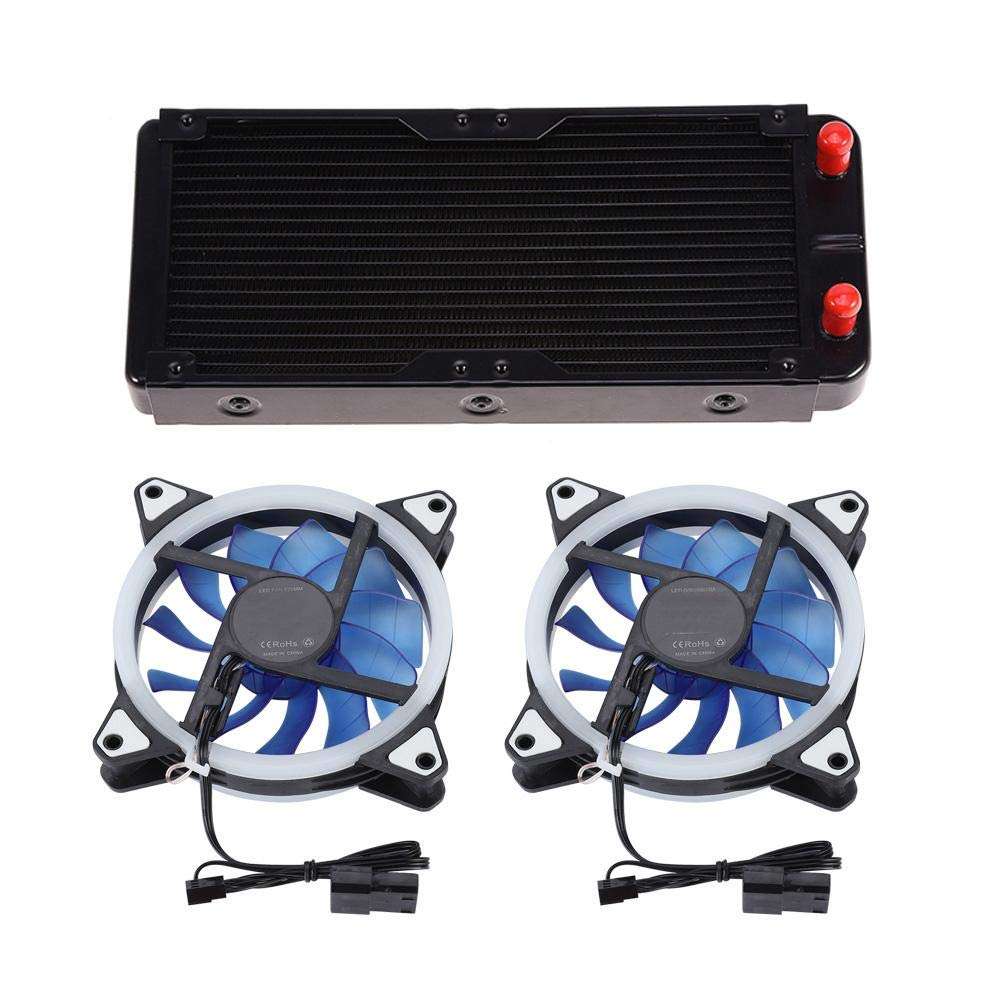 All-in-One Liquid CPU Cooler Kit, DIY 240mm Computer Cooler, CPU/GPU Block Pump Reservoir LED Fan Heat Sink Water Cooling Kit Accessories Water Chiller Desktop Liquid Cooling System 5