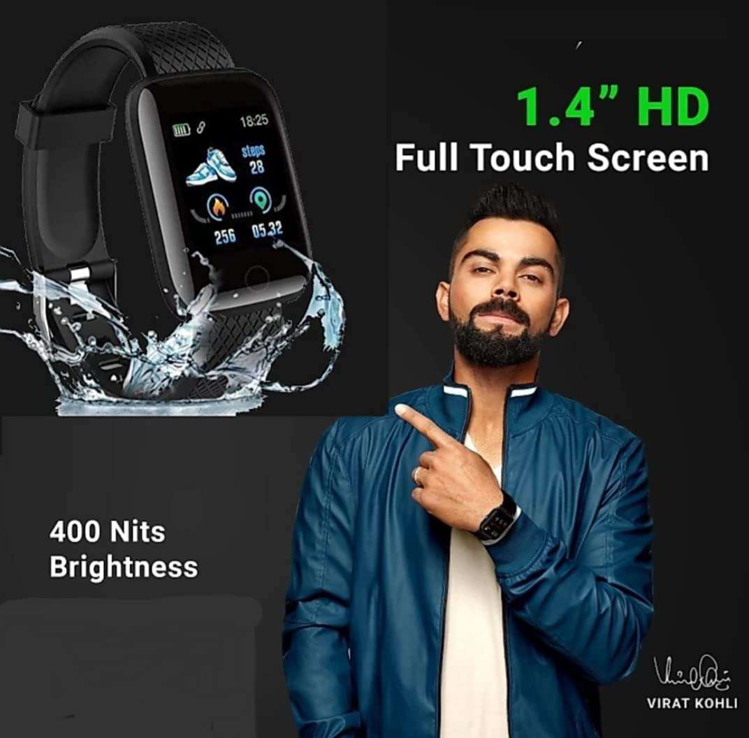 AJO Waterproof Touchscreen Smart Watch Bluetooth Smartwatch with Blood Pressure Tracking, Heart Rate Sensor and Basic Functionality for All Women and Men id16 3