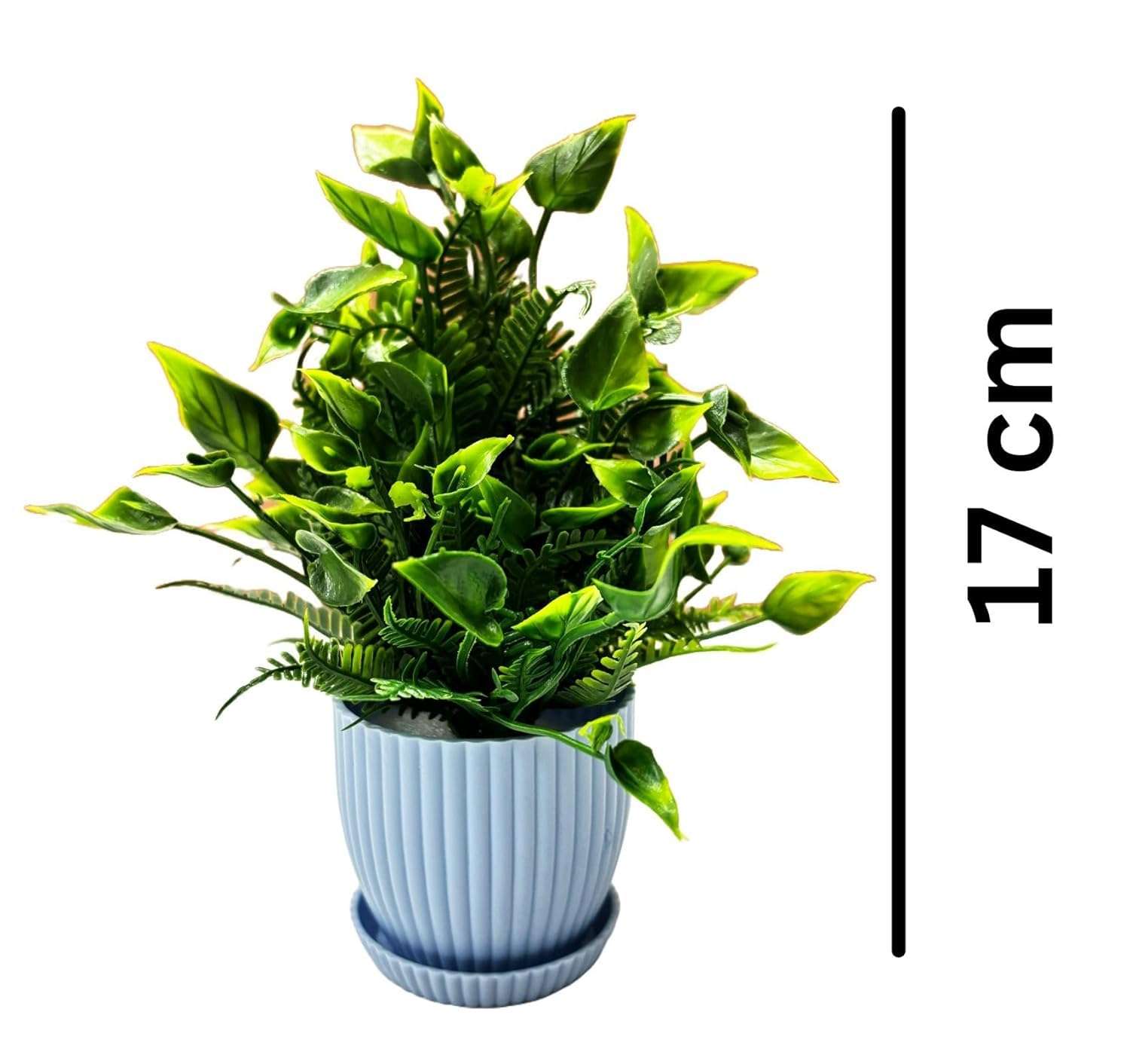 Dekorly Plastic 6 Packs Fake Plants Small, Mini Artificial Plants Indoor For Home Farmhouse Bathroom Shelf Décor (Multi, Height : 17Cm) 3