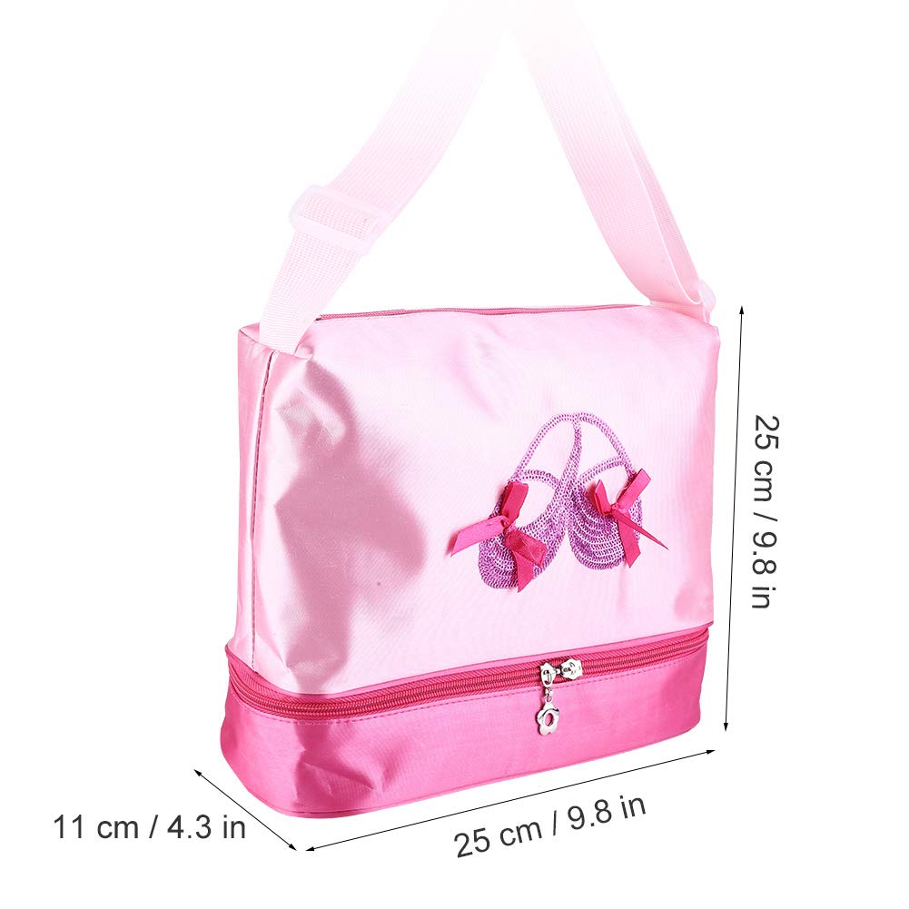 Zipper Bag Ballerina Bag Ballet Bag, with Adjustable Shoulder Strap Large Capacity Dance Bag, for Child Kids Storing Small Item Girls 6