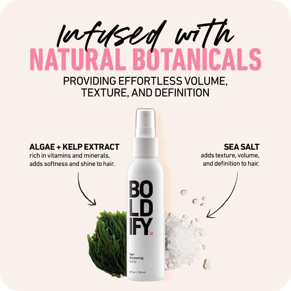 BOLDIFY Hair Thickening Spray | Stylist Recommended Volumizing Hair Product | Hair Volumizer | Texture Spray for Hair | Hair Spray for Women/Men | Hair Thickening Products Unisex - 4 ounces. 5