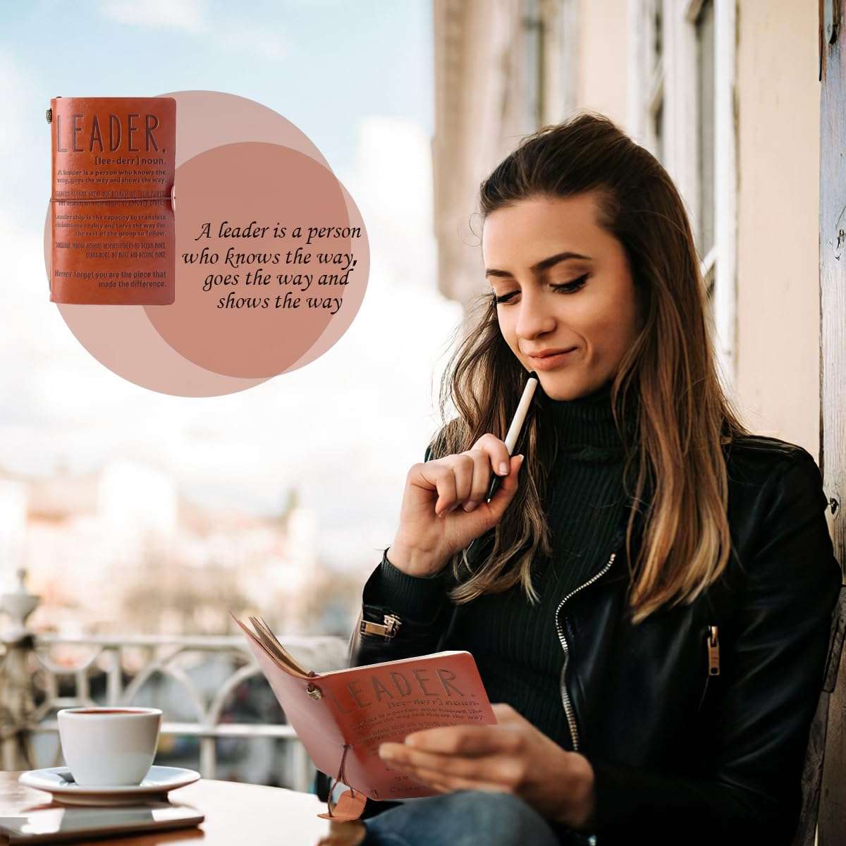 TuSuQing Leader Gift Thank You Gifts for Leader Boss Mentor Supervisor Retirement Leaving Coworker Farewell Promotion Celebration Birthday Work Office Gift Leader Definition Leather Planners 6