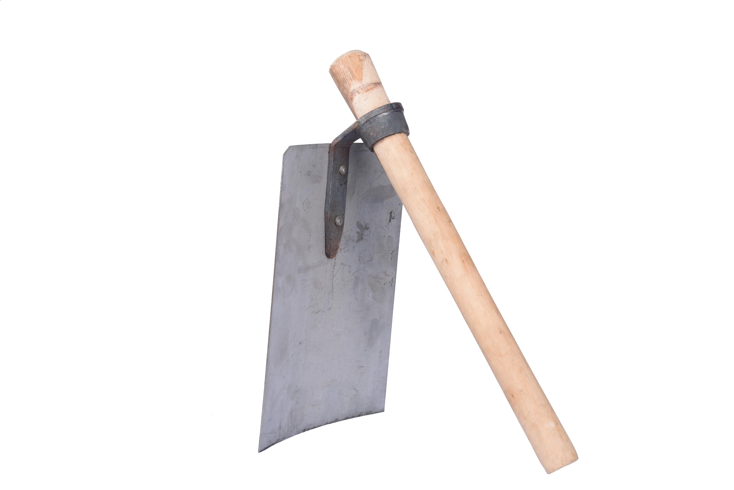 Our Rural Iron Shovel Gardening Indian manvatti/Spade/Home Care Gardening Hoes Gardening Hoes (L * B - 10 * 8 inch Medium (with Handle)) 5