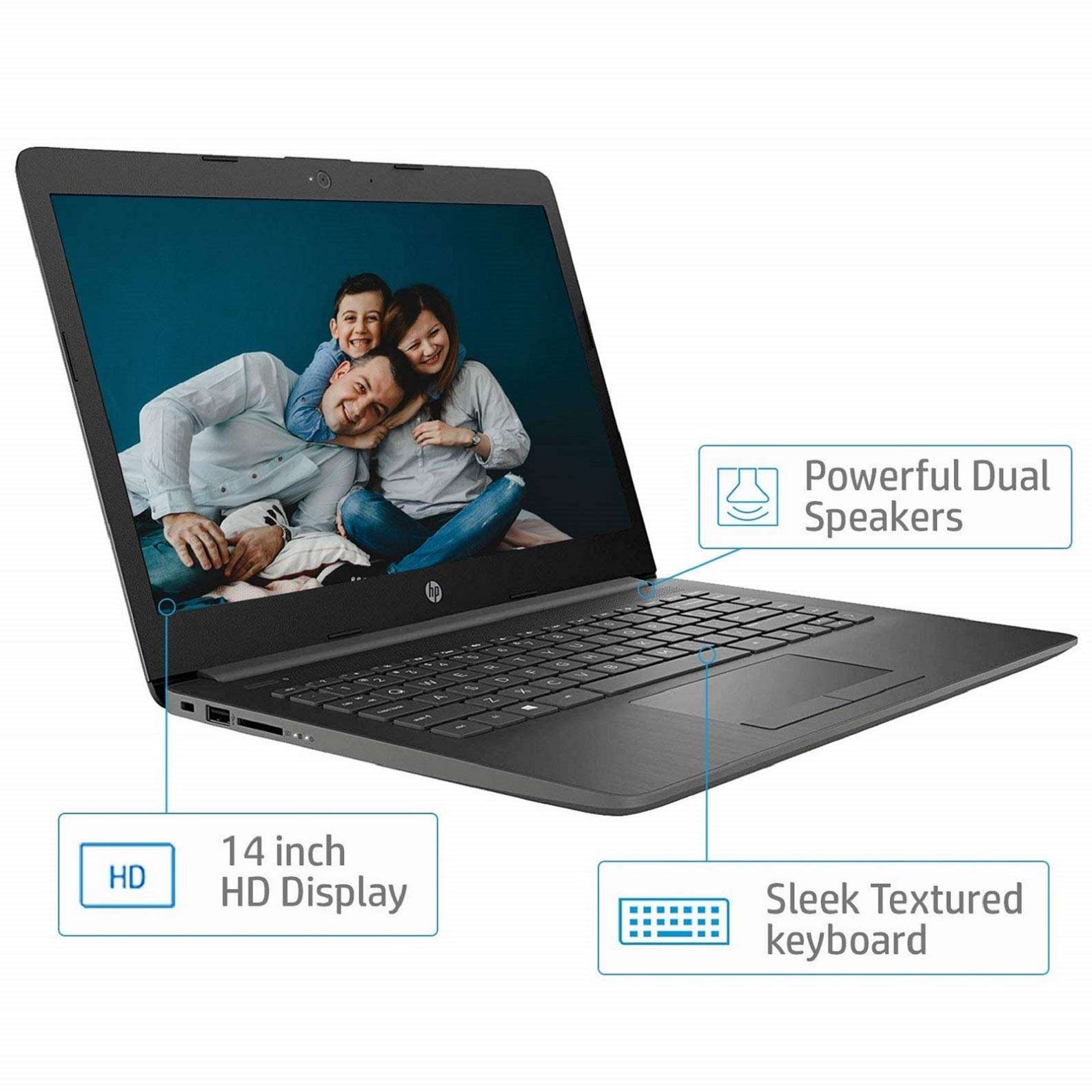 HP 15 11th Gen Intel Core i3 Thin & Light 15.6 inches FHD Laptop (4GB DDR4/1TB HDD/M.2 Slot/Windows 10 Home/MS Office/Jet Black/1.76 Kg), 15s-du3053TU 6