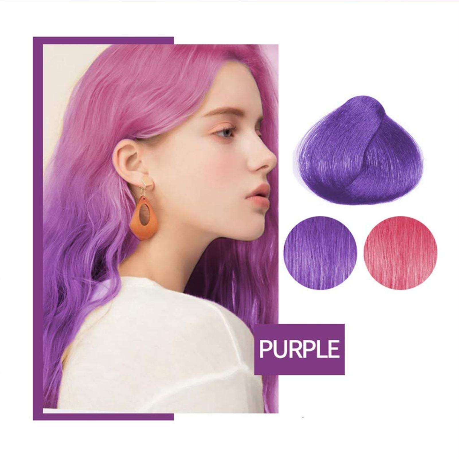 Magical Thermochromic Color Changing Hair Dye, Heat Activated Semi Permanent Hair Dye Cream, Thermochromic Hair Colors Paint for Hair Styling Tools Thermo-Sensing Shade-Shifting Effect Hair Dyes 3