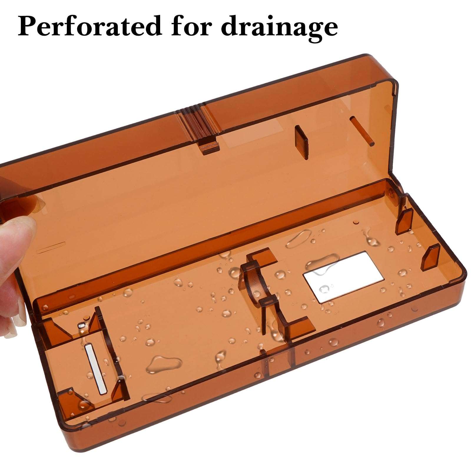 Linkidea 2 Pcs Razor Holder Case, Portable Travel Razor Protector Hard Case, Manual Razor Protector Box Compatible with Vikings Blade the Chieftain, Chieftain Odin Safety Razor (Brown) 5