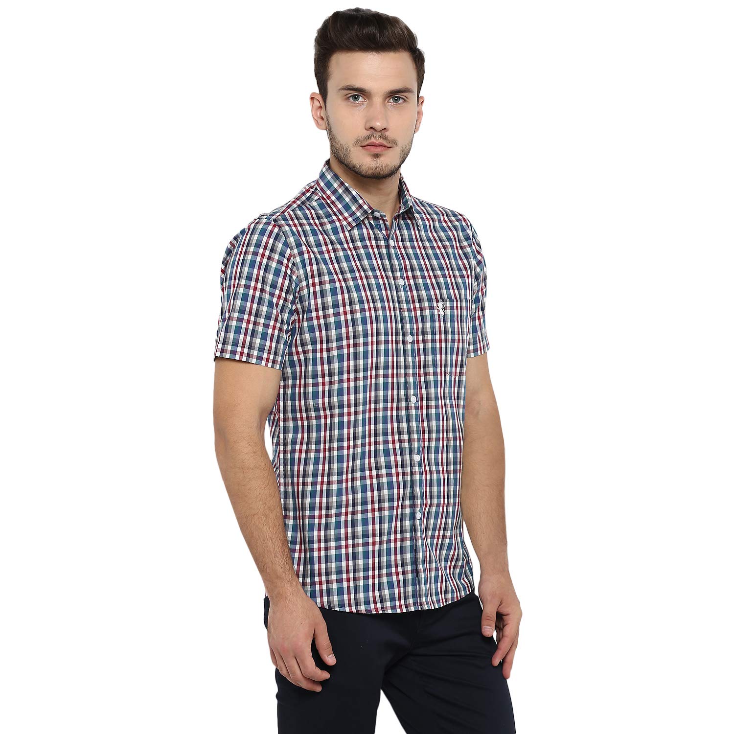 Red Tape Men's Checkered Regular Shirt (RHS0010A_Multicolour 2XL) 5