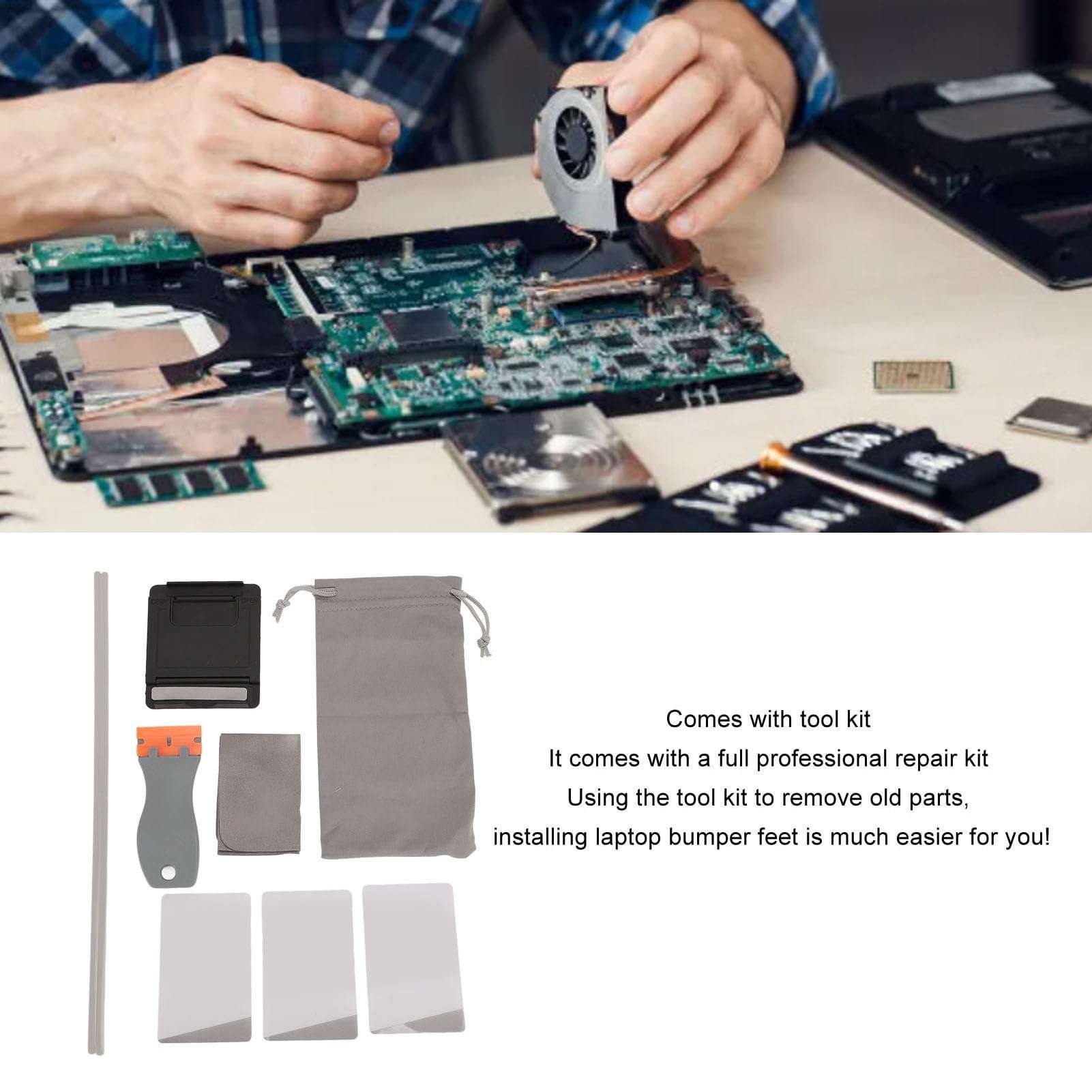 Laptop Rubber Feet Strip Replacement for Book 1/2/3 13 Laptop Bottom Case Nonskid Silicone Bumper Rubber Foot Strip 4