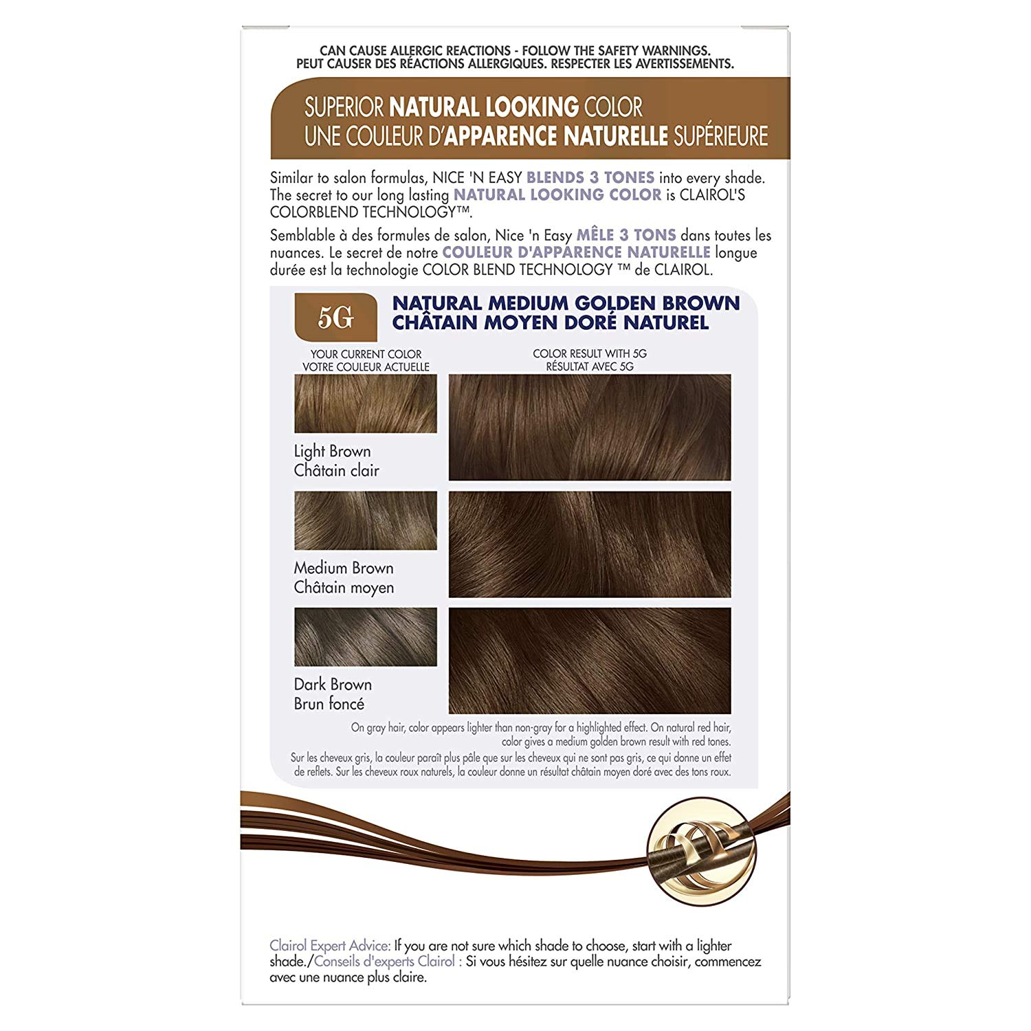Clairol Nice 'N Easy Hair Color 117 Natural Medium Golden Brown 1 Kit (Pack of 3) 3