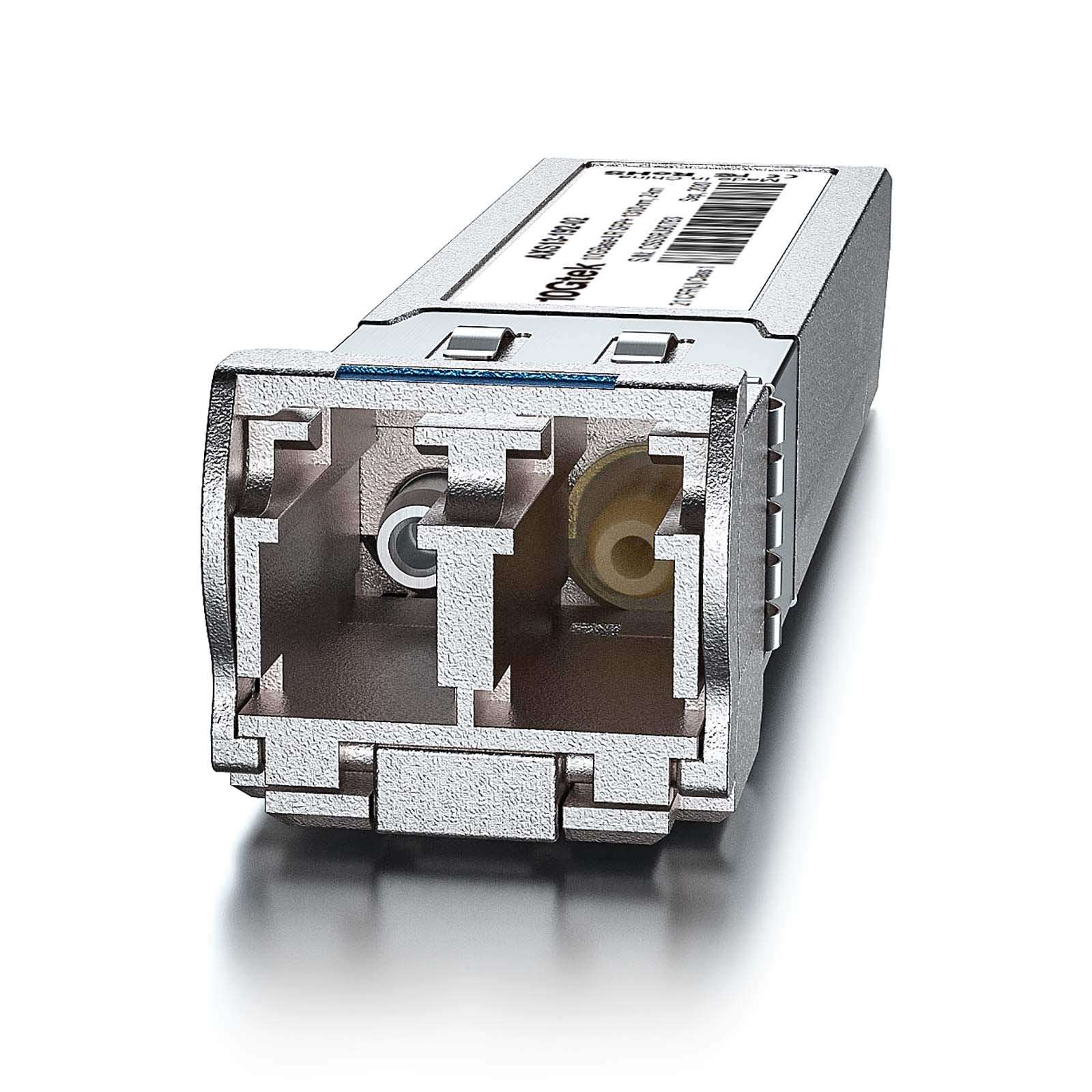 10 Pack of 10GBase-LR Lite SFP+ IR Transceiver, up to 1.4 km, Compatible with Cisco SFP-10G-LRM2 and 10 Pack of 1.5M Fiber Patch Cable 5